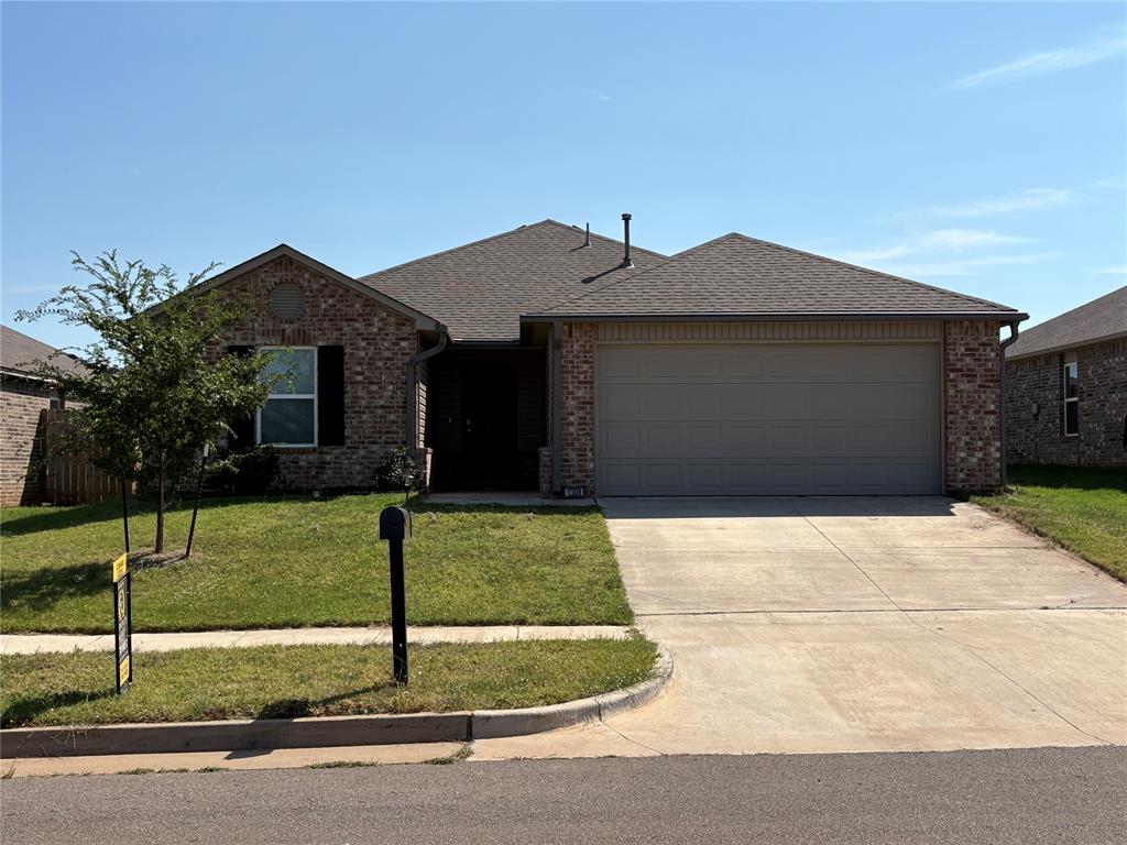 This 3-year-old lovely property is in central Edmond, close to amenities, restaurants & shops, turnpikes & interstates. You'll enjoy the open-concept floorplan and overall design. The front 2 bedrooms share a main hallway with a large full bathroom. The main bedroom & bathroom are in the back of the home for more privacy. Tremendous cabinets & counter space make the kitchen great for your inner chef to create wonderful dishes. With a large peninsula that opens to the heart of the living/kitchen areas & an outdoor space with a covered patio; you'll have a wonderful home for entertaining or just stretching out. The main bedroom, bathroom & closet spaces stand out due to their size; the closet has 2 separate spaces thrilling the most avid closet organizer. ***The refrigerator, washer & dryer, & barstools are negotiable with acceptable contract.