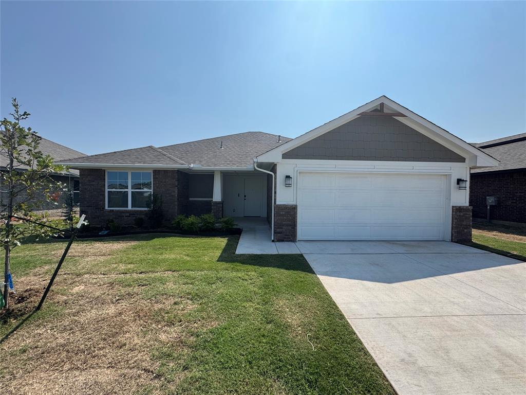 Best Price Per Square Foot in the Neighborhood – This One Won’t Last Long at This Price! Ready to be moved in! This beautifully designed three-bedroom, two-bath home offers exceptional value, combining quality craftsmanship with thoughtful features throughout. The spacious living area features a striking fireplace and an open layout that flows seamlessly into the kitchen, making it ideal for both everyday living and entertaining. The kitchen is outfitted with Samsung appliances, quartz countertops, soft-close cabinetry, and a breakfast bar perfect for casual meals or hosting guests. The primary suite is private, with elegant tray ceilings and a spa-inspired bathroom that includes a soaking tub, a large tiled shower, and dual closets. With an open-concept design and modern finishes, this home delivers both comfort and style in every detail. Located in a growing northwest Oklahoma City neighborhood, this home offers quick access to the Kilpatrick Turnpike, I-40, I-44, and NW Expressway. Shopping, dining, schools, and parks are all just minutes away, adding to the convenience of this prime location. This home also includes premium construction upgrades rarely found nearby: a pre-piered foundation for added stability, tornado safety straps, radiant barrier roof decking for energy efficiency, a Schluter shower system, Uponor PEX plumbing, 16-inch on-center framing, a Navien tankless water heater, and Low-E Thermalpane windows. These features provide peace of mind, long-term performance, and lower maintenance costs. With the best price per square foot in the neighborhood, this is a rare opportunity to own a high-quality, energy-efficient new home at unbeatable value. Schedule your showing today! this home will not last at this price!