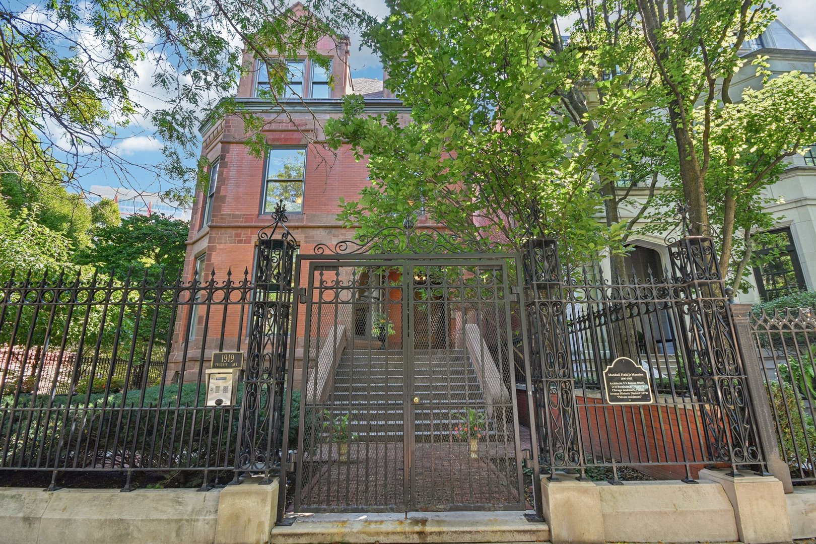 Historic Luxury Meets Modern Comfort in the Marshall Field Jr. Mansion. Rarely does an opportunity like this come along-a grand, two-story penthouse residence in the storied Marshall Field Jr. Mansion, located in Chicago's sought-after Prairie Avenue Historic District. This expansive two-bedroom, two-and-a-half bath duplex offers more than 3,400 square feet of refined living space and lives like a single-family home. Both suites are huge, each with a private bath and generous closet space, creating the ultimate comfort and privacy. One suite sits perfectly adjacent to the primary bedroom-an ideal nursery or peaceful retreat for anyone who wants to stay close to the heart of the home. Step inside and experience a world of timeless craftsmanship blended with contemporary updates: Soaring 10-foot ceilings and four working fireplaces A gourmet chef's kitchen with granite countertops, Viking appliances, and a separate butler's pantry Wide-plank oak floors and elegant silk wallcoverings in the formal dining room A private Juliet balcony overlooking the beautifully landscaped residents' garden  This landmarked mansion, once the pride of Chicago's original Gold Coast, now offers only six highly prized residences behind its stately gated entry. Two tandem heated garage spaces with a private EV charger are included.  Surrounded by exciting new development, the neighborhood is quickly becoming a premier family-focused community. It offers the rare chance to own an irreplaceable piece of Chicago history while enjoying the best of modern city living.  Experience the elegance of a bygone era-reimagined for today. Schedule your private showing of this extraordinary home and claim your place in the legacy of the Marshall Field Jr. Mansion.