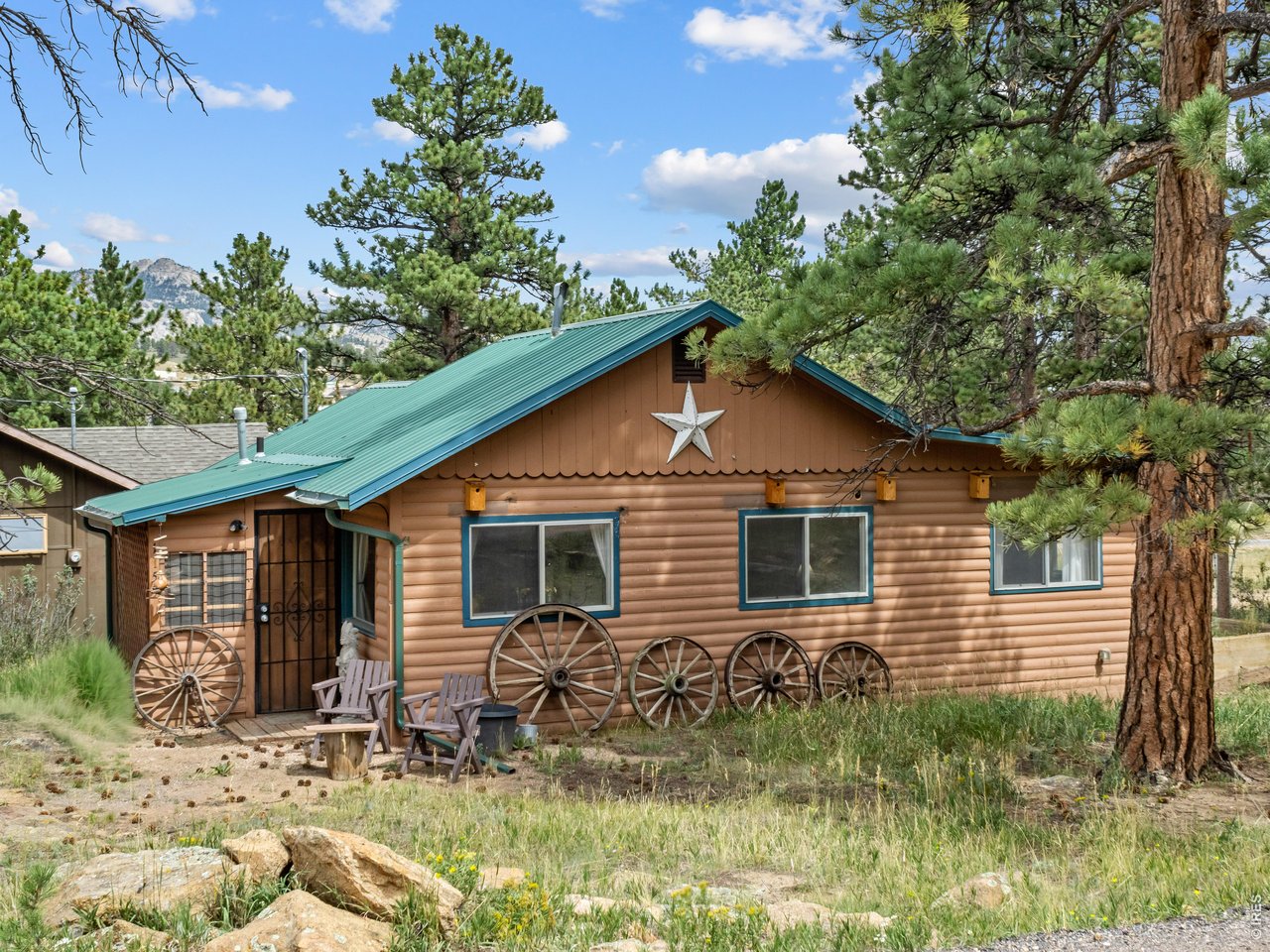 Take a trip back in time to this Classic Estes Park Cabin! It has a great location on "Just" Broadview on the west side of town, walking distance to the great restaurants & shopping of WEstes - Bird & Jim's, Bird's Nest, The Rock, Mad Moose! & just a short drive to more eateries, wineries, breweries & events, & the Beaver Meadows entrance to Rocky Mountain National Park is just up the road! There's hiking & biking, fishing & birdwatching near by, & yard games, card games, puzzles & bubbles back at the Cabin, & don't forget the S'Mores! Relax on the back deck, enjoying those crisp fall evenings after spending the waning daylight in Moraine Park with the bugling Elk. This would make a great starter home or weekend getaway or a long term rental. This little gem of a cabin is ready to welcome you home and provide you with years of mountain memories!! Come check it out today!