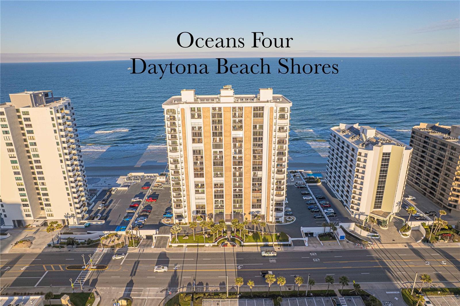 Experience coastal living from the 6th floor of Oceans Four in Daytona Beach Shores! This 2-bedroom, 2-bath oceanfront condo offers incredible Atlantic Ocean and Intracoastal views, with both sunrise and sunset scenery. Two private balconies feature access from both bedrooms, the living room, and kitchen, offering exceptional privacy with no neighboring balconies looking in. The unit is ready for some TLC and personal touches, making it a great opportunity to create your ideal beach retreat. Conveniently located directly across from Publix, Walgreens, and medical services.