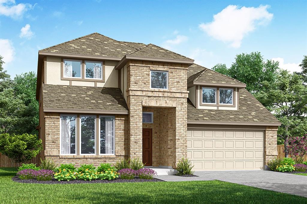 MLS# 21384669 - Built by Pacesetter Homes - Ready Now! ~ This home at 624 Brazos Drive features the Richardson floor plan with 5 bedrooms and 3.5 bathrooms. The family room is brightened by added windows and enhanced with LED disk lighting, creating an inviting space for everyday living. The kitchen includes quartz countertops, 36? cabinets, stainless steel appliances, and brushed nickel light fixtures for a clean and modern finish. The private master suite features a master bath with a separate tub and shower, providing a relaxing retreat. Upstairs, the game room offers additional space for entertainment and is pre-wired for a wall-mounted TV. The living room is also pre-wired and enhanced with added LED lighting for a polished look. Thoughtful exterior features include full gutters and a Ring floodlight camera.