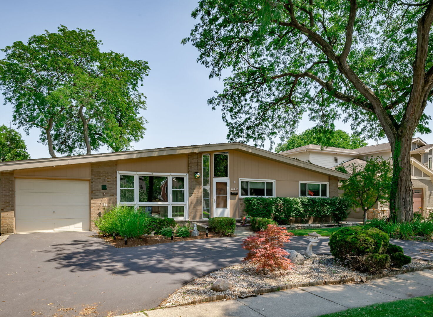 This sprawling mid-century modern ranch rests on a vast 74 x 136 lot and offers 1743 SF on the main level as well as in the basement for a total of 3486 SF.  The vast living and dining area has a vaulted ceiling and could be opened to the kitchen to create a modern floor plan.  Also on the main level are 3 good-sized bedrooms with vaulted ceilings and 2.5 bathrooms including a primary en suite.  If that wasn't enough, there's a bonus room with laundry and pantry storage as well as a flex space currently being used as an office.  The basement is so large that you could easily add an additional bedroom and still have plenty of room for recreation, a bar, storage, and more.  There is a huge full bathroom in the basement as well.   Outside, you'll find plenty of patio space and a heated, in-ground pool with a new pump.  There's also additional yard space that can be kept as is or sodded for a more traditional feel while the Generac generator provides peace of mind.   The overall size of the house, the backyard oasis, and the proximity to schools, Elmhurst's City Centre and highways make 295 S. Poplar an optimal opportunity for many different types of buyers.  Well-loved and maintained by the same family for the entirety of its existence, this home has so much potential for buyers with vision.