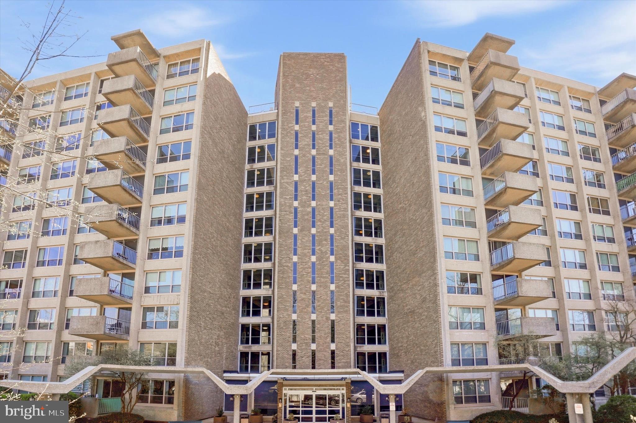 Amazing treetop views in a  3 bedroom wraparound unit on the 10th floor of the popular Green Hill Condominiums.  Bright and sunny unit!  Large windows and two balconies for you to enjoy the morning and evening sun.  Updated kitchen with breakfast area. The wall of windows overlooks the community pool.  The living room and dining room are an open floor plan. Easy flow for entertaining. The spacious primary bedroom is where you will find the second balcony with a view of the adjacent Friends School property. This bedroom has walk in closets and private bathroom with stall shower. The other two  large bedrooms offer nice sized closets. The perfect home office space. Updated hall bath and a powder room is located off the tile entry way. Of course washer and dryer are in the unit. The Green Hill is a secure gated community with a 24 hour doorman.  A shuttle service available for shopping and Dr appts. Carefree living at it's finest. Utilities are included in the condo fee. You pay for phone and cable. Extra fee for pool and spa.  A parking spot is included in the sale. Storage bin in the basement of the building. Don't wait. This is the one!
