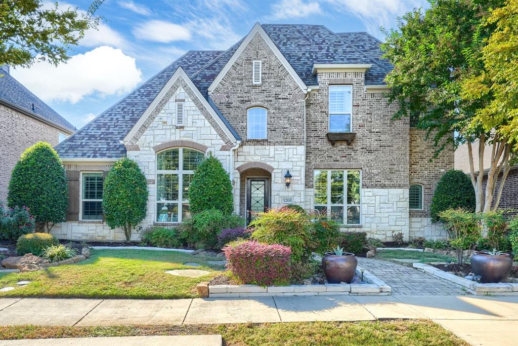 Stunning Former Highland Model Home in Prestigious Castle Hills. Welcome to this beautifully designed 5-bedroom, 4.5-bath home offering over 4,183 sq. ft. of luxury living with high-end finishes, smart functionality, and timeless style.Highlights & Upgrades:Solar power system for energy efficiency and lower utility costsWhole-home water softenerChef’s kitchen with gas cooktop, large island, designer backsplash, built-in cabinets, walk-in pantry, and included refrigerator & extended dining tableElegant designer touches: plantation shutters, custom drapes, and rich wood flooringSpacious family room with vaulted ceilings, exposed beams, and cozy fireplaceLuxurious primary suite featuring bay windows, dual vanities, walk-in shower, and oversized walk-in closet3-car tandem garage with epoxy floors and extended office , flex spaceUpstairs Living & Entertainment: Three bedrooms, Jack & Jill bath, game room with built-in wet bar, media room with surround sound, and built-in desk area—perfect for study or home office.Additional Features: Private study with built-in bookcases, large laundry room with sink and storage, rear-facing driveway, and covered patio ideal for outdoor gatherings.Enjoy the Castle Hills lifestyle with parks, resort-style pools, tennis courts, lakes, playgrounds, and walking trails—all just steps away. Zoned to top-rated Lewisville ISD and minutes from major highways, shopping, and dining.