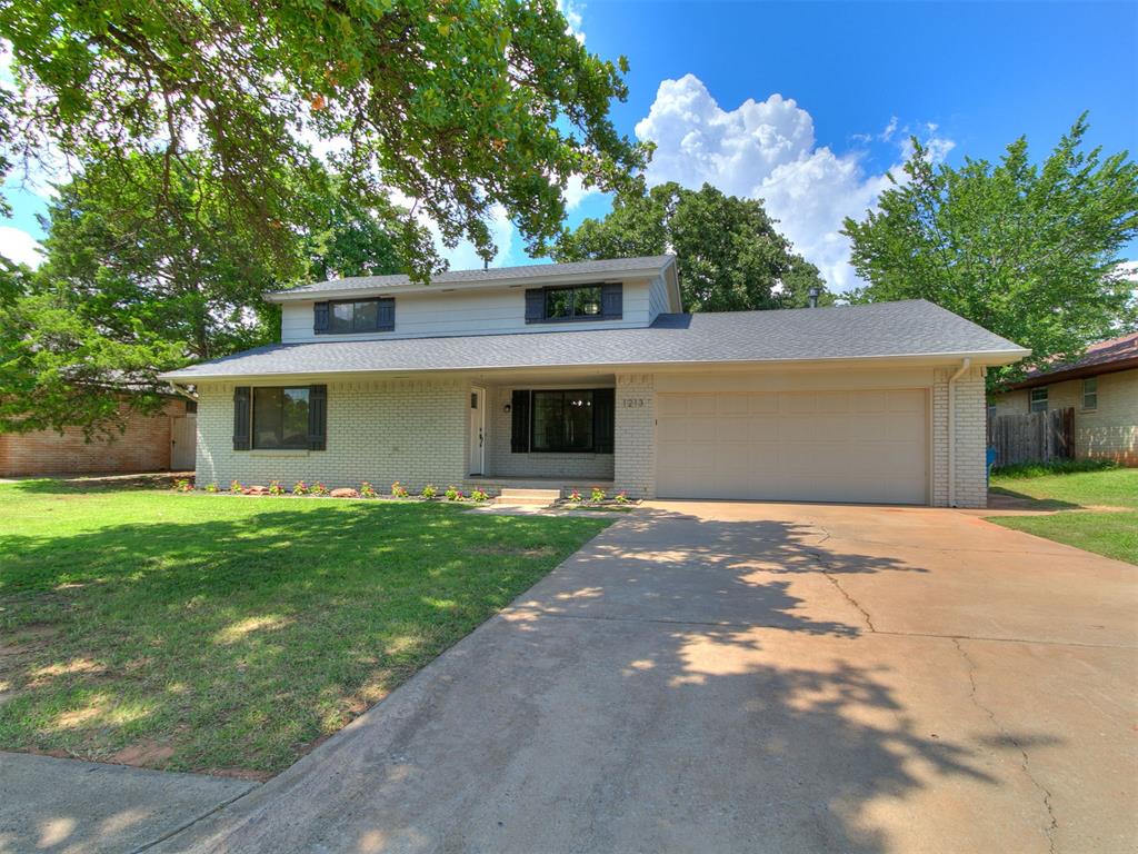 Beautifully updated home in the heart of East Edmond where comfort, convenience, and thoughtful updates come together in one of East Edmond's most desirable locations. Situated directly across the street from Pelican Bay Aquatic Center and just minutes from Bryant Square, Spring Creek Shopping Center, Hafer Park, and nearby schools, this 4-bedroom, 2.5-bath home offers an exceptional lifestyle with everyday conveniences close at hand. Step inside to discover a spacious living room filled with abundant natural light and anchored by a cozy wood-burning fireplace—the perfect gathering space for relaxing evenings or entertaining guests. The updated kitchen offers plenty of room to cook and connect, featuring granite countertops, a dedicated coffee bar, updated light fixtures, and generous workspace for everyday living. The primary bathroom includes dual vanities and a walk-in shower, creating a comfortable and functional space to start and end your day. Outside, you'll love the large backyard shaded by mature trees, complete with an oversized patio and fire pit that's ready for cookouts, outdoor dining, or enjoying Oklahoma evenings with family and friends. Major improvements have already been completed, including Anderson windows (2021), new doors (2022), R-40 attic insulation (2023), upstairs HVAC system, fence, and water heater (2025), plus a new bathroom exhaust fan and heater (2026). These upgrades not only enhance comfort but also maximize energy efficiency and help provide peace of mind for years to come. If you've been searching for an updated home in a prime Edmond location with spacious indoor and outdoor living, this one is a must-see.