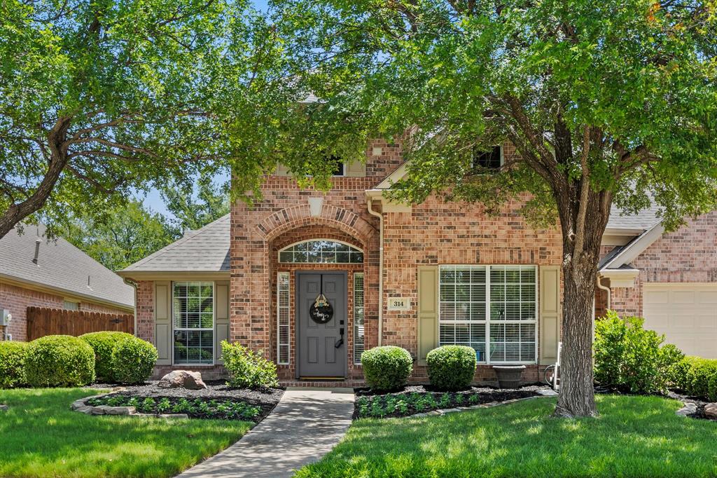 Welcome to 314 Lakewood Drive – a beautifully updated, low-maintenance home in one of Trophy Club’s most desirable neighborhoods. Enjoy scenic walking paths and water features just steps from your door. This unique, light-filled floorplan features with vinyl plank flooring, carpet and paint. The kitchen offers painted cabinets and new stainless appliances. A freestanding fireplace separates the spacious family room and sunroom, while a private study with French doors is perfect for working from home. You’ll love the oversized utility room with sink and walk-up attic stairs. Don’t miss this charming, move-in-ready gem close to parks, schools, golf, and more! Book your appointment today!  314 Lakewood Drive will capture your heart and imagination.