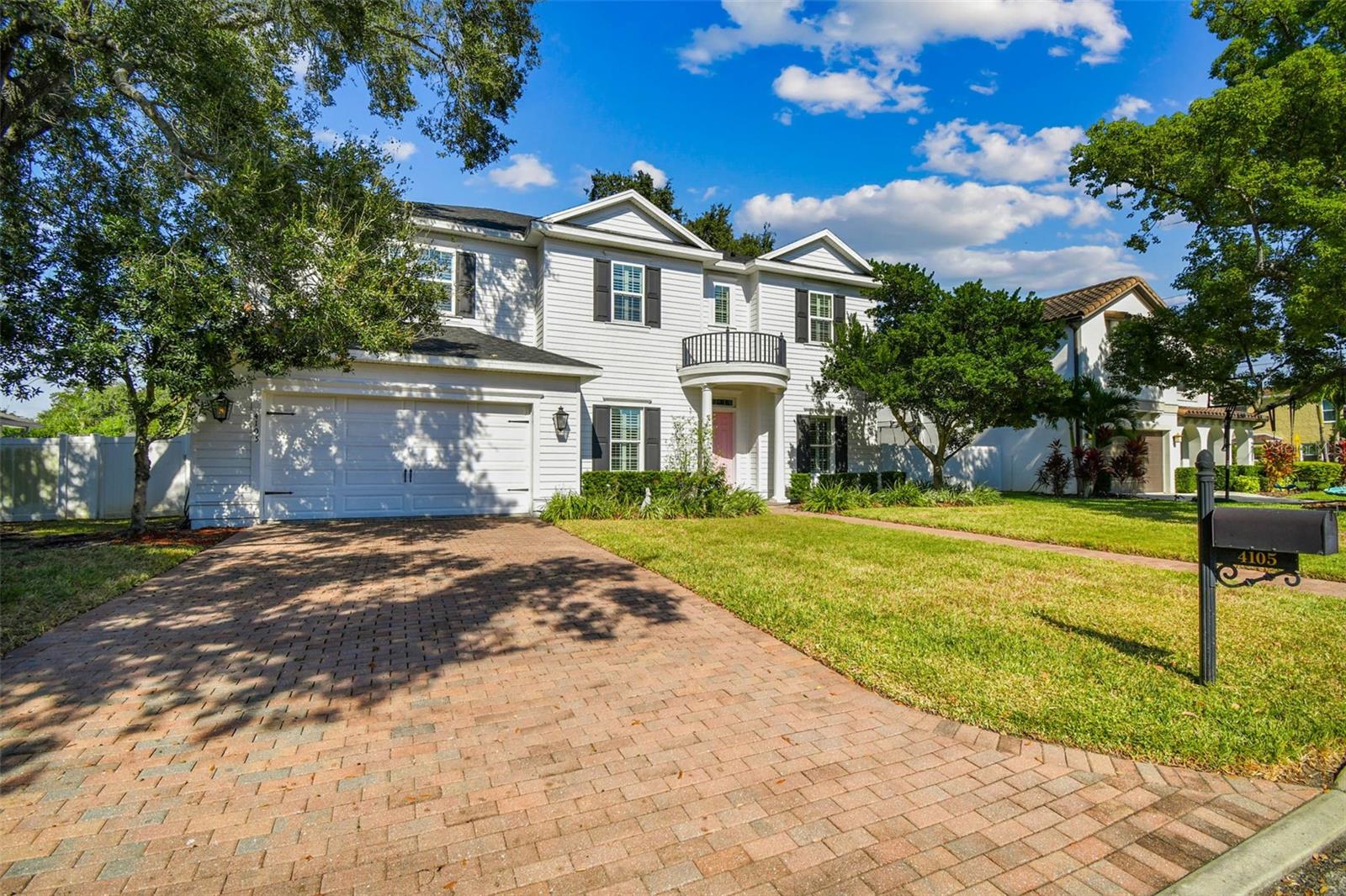 Under contract-accepting backup offers. SOUTH TAMPA LUXURIOUS ESTATE HOME!    Custom build featuring exquisite 6 bedrooms and 4.5 bathrooms on an oversized home site.   Fabulous grand foyer dressed with crown molding and double tray ceiling and an impressive traditional chandelier.  Majestic dining room accommodating a table for 10...whimsical crystal chandelier, crown molding and sconces.   Bonus custom bar with wine fridge and custom cabinetry.    GRAND GREAT ROOM!!  CUSTOM WINDOW & DOOR CASING THROUGHOUT !!  Plenty of space for a home theater and space for an oversized sectional!  Beautiful REAL wood flooring  and French doors leading to your outdoor oasis!    CUSTOM COFFER ceilings designed and created specific for 4105 Corona.  ONE-OF-A-KIND kitchen with custom wood cabinetry raised to the ceiling!  Glass decorative doors and decorative hardware. Individually designed range hood ...a true show piece!  Appliances include a GAS VIKING cooktop, warming drawer, microwave, double ovens and commercial size refrigerator.   An abundance of cabinet space !   Bedazzling custom QUARTZ counter tops !  Imported designer backsplash tile to showcase your custom kitchen!   OVERSIZED island with extra built in storage.   Modern Farm house sink with hand selected picturesque faucet.   OVERSIZED walk in pantry for extra storage and kitchen goods.   Adjacent space hosts a mini home office with custom built in desk and cabinetry and QUARTZ counter top.  Kitchen offers superb space to seat an oversized table!   ***DOWNSTAIRS  offers a HIGHLY desired  EN-SUITE / BEDROOM  ... with an amazing walk in closet and FULL BATHROOM with linen closet!  Downstairs EN-SUITE can serve as the pool bathroom with access to the pool deck. PRIMARY RETREAT offers incredible living space for a CALIFORNIA KING bedroom ensemble!  WINDOWS GALORE maximizing Florida's glorious Sunlight!   Primary retreat equipped with a private hallway with 2 OVERSIZED walk in closets , crown molding and breath taking tray ceiling!   Primary bathroom features dual vanities with incredible storage and drawers, seamless shower glass doors and grand garden tub!  All dressed with custom tilework and quartz counter tops!   Upstairs Bedrooms 1 and 2 feature enormous walk in closets and amazing square footage!  Bedrooms 3 and 4 have incredible built in closets with ample storage space!   UPSTAIRS laundry room ... with custom cabinetry , sink and extra storage!   Magnificent floor plan , amazing extra closets throughout, beautiful plantation shutters and a ton of recessed lights installed throughout!   STUNNING POOL HOME with screen enclosure.  Pool baby gate included!  Plumbed for a future outdoor kitchen.  Beautifully designed pool and deck with pavers.     ****ZONED TOP RATED SCHOOLS ... Plant High School, Coleman Middle and Mabry Elementary! The expansive outdoor living space boasts ample of space for family gatherings ,entertaining and room for grilling.  4105 Corona showcases upgrades, beautiful curb appeal and an inviting atmosphere, this home is truly move-in ready and designed for those who love indoor-outdoor living at its finest.  ****HOME HAS NEVER FLOODED IN ANY STORM****