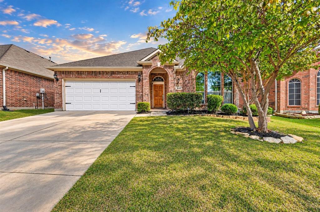 Beautiful, move-in-ready, single-story Pulte home with an open floor plan in a desirable neighborhood near Texas Motor Speedway! Freshly updated and ready for new owners, this home offers a spacious living area with high ceilings, a cozy fireplace, stylish ceiling fan, and durable 18-inch tile flooring. The inviting kitchen features tall cabinetry, a walk-in pantry, generous breakfast bar, and stainless steel appliances, including a built-in microwave, smooth-top range, and dishwasher. Recent improvements include fresh interior paint, new carpet in the bedrooms, updated light fixtures, upgraded door hardware, and refreshed landscaping. The spacious owner's suite features a custom decorative accent wall and a large private bath with dual sinks, separate shower, oversized garden tub, and large 9 x 6 walk-in closet. A separate utility room adds everyday convenience. Step outside to enjoy the beautifully landscaped yard  with custom board on board fence with metal poles, mature trees and covered patio, perfect for relaxing, grilling, or entertaining. With its open layout, thoughtful updates, and convenient location near shopping, dining, and major highways, and places like HEB, Costco, Tanger outlets, Buc-cees and more.  Dont forget to see the bonus updates to the garage including custom paint flooring, fresh paint, upgraded  garage door opener, upgraded water heater and little details that will be appreciated.  Located in the popular community of Beechwood Creek within highly regarded Northwest ISD, residents enjoy access to a community pool, playground & more!  Come see it today!