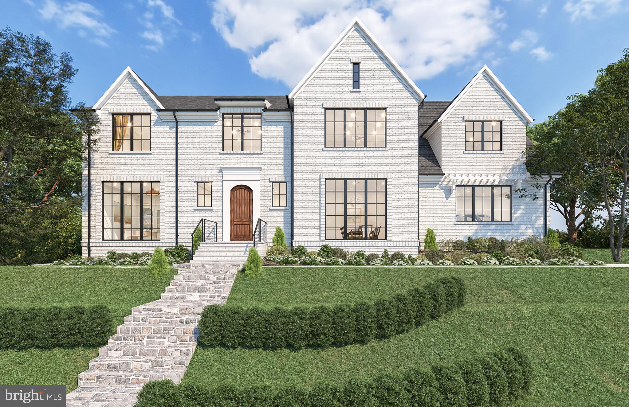 2934 Glover Drive NW - Estimate Delivery Date Mid-August. A Newly Constructed Estate Residence2934 Glover Drive NW is a stunning custom architectural masterpiece, where bespoke craftsmanship meets visionary design throughout the residence.  This soon to be completed intimate estate, boasts generously scaled spaces and uncompromising quality in one of the city's most coveted neighborhoods, Wesley Heights. Sited on a nearly half-acre lot, encompassing over 8,200 square feet, this home demonstrates a new era of sophisticated elegance. This state-of-the-art residence offers a seamless blend of iconic architecture and artisan-crafted finishes. A gracious arrival leads through layered plantings and stone pathways to a residence designed for both elegant entertaining and everyday comfort. The rear grounds unfold like a private family compound, into a series of outdoor rooms featuring a pool, dining and lounge terraces, manicured lawns, and a detached pool house with wet bar and bath, creating a private, resort-like setting. 4-car garage parking is discreetly positioned to preserve the integrity of the landscape and sight-lines.Inside, refined craftsmanship defines the interiors. Wide-plank light-oak flooring, a marble-patterned foyer, layered crown moldings, applied wall paneling, and arched openings establish a sense of classical proportion and warmth throughout. A custom stair hall with white oak treads and bespoke detailing serves as an architectural focal point.The main level balances formality and ease. A paneled dining room offers an elegant setting for entertaining, while the kitchen anchors the home with both beauty and performance. Designed with a fully integrated Thermador appliance suite, the kitchen features paneled refrigerator and freezer columns, a professional gas range with signature star burners, and concealed dishwashers seamlessly integrated into custom cabinetry. Two-tone finishes, a wood-accented island, and a bespoke cabinetry-integrated hood create a tailored aesthetic, complemented by concealed appliance storage and a butler’s pantry with wine refrigeration.Upstairs, 5 private bedroom suites are finished with, luxurious finishes, wood floors, custom molding and detailed trim. The primary suite offers a serene retreat with bespoke built-ins and a spa-like bath featuring dual vanities and stone-clad shower surrounds. The primary suite also features a private balcony with views of the extensive grounds and is completed with a fireplace. All bedrooms have ensuite bathrooms with honed marble baths, custom vanities, and thoughtfully selected tile and hardware.The lower level extends the home’s lifestyle offerings with a wet bar, flexible recreation spaces, perfect for wellness, gym, or game room, and guest suite, all finished to the same elevated standard.Throughout the home, carefully layered lighting, both interior and exterior, enhances architectural lines and outdoor terraces, ensuring the residence is as compelling by night as it is by day.Offering rare scale, privacy, and bespoke new-construction quality in one of Washington’s most established neighborhoods, 2934 Glover Drive NW is a cohesive, design-driven residence, crafted for timeless living and effortless indoor-outdoor enjoyment.