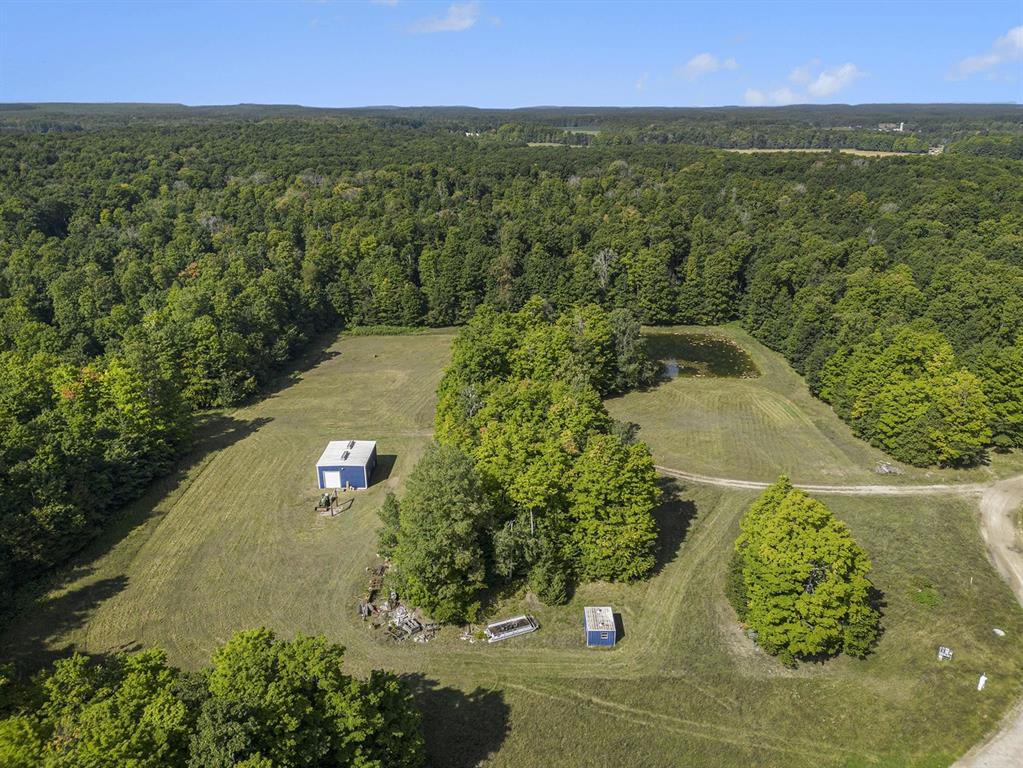 Eighty acres with a one-acre pond in Otsego County. Deer, elk, bear, turkey, partridge and more. 30x35 pole building with cement floor and electricity and a 10Ã¢â‚¬â„¢ clearance overhead door. Amazing capacity for a building site. Pond is on a well and can be depth and volume regulated. Bring in a swim platform and a pontoon for heightened swim enjoyment and add more sand to the existing beach. Great potential for bass stocking and fishing. Multiple existingÃ‚  deerÃ‚  blinds.