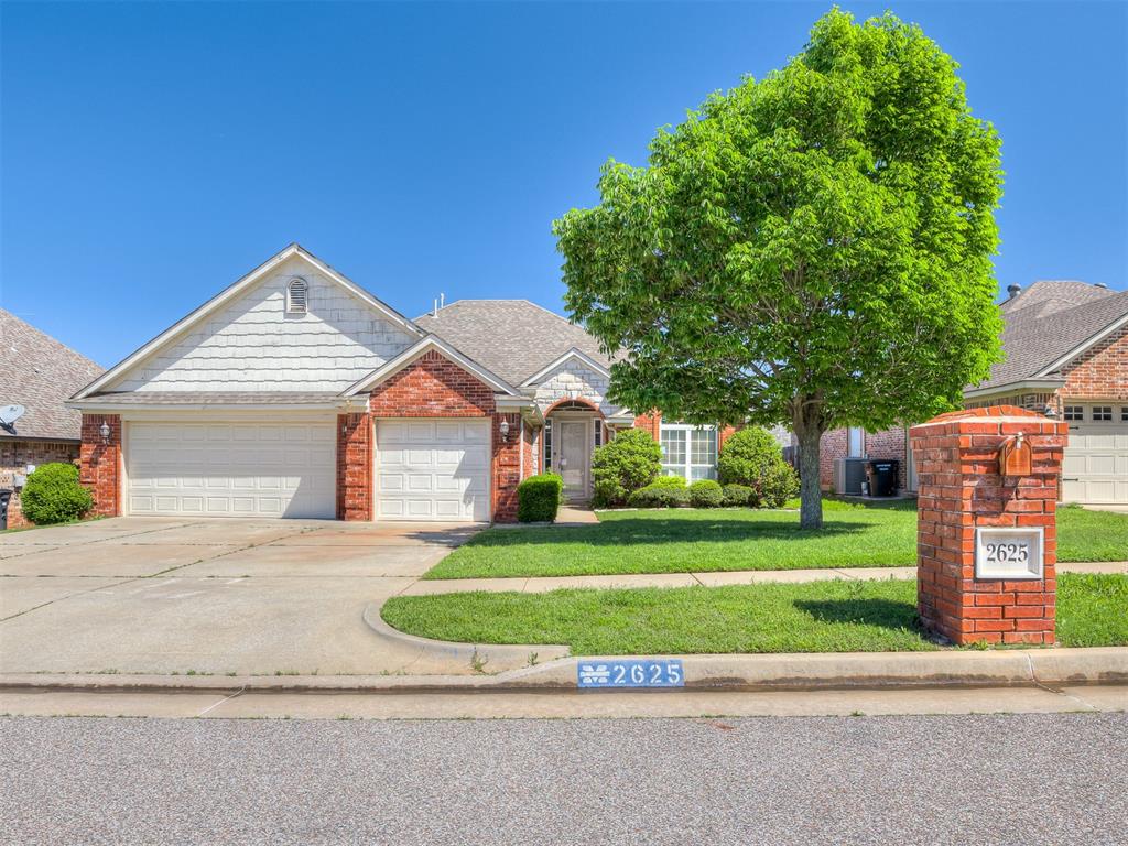 This charming home features 3 bedrooms, 2 bathrooms, STUDY, and a 3-car garage, in the sought after Rock Creek addition in Moore. As you step inside, you’ll be greeted by an abundance of natural light pouring through large windows, highlighting the high ceilings and creating an inviting atmosphere throughout the open floor plan. The study off of the entryway offers versatility to suit various lifestyle needs. The thoughtfully designed kitchen showcases stainless steel appliances, granite countertops, stained cabinetry and pantry, perfect for hosting a crowd. The living room has a vaulted ceiling, tall windows and a gorgeous gas fireplace. The primary suite has a spa-like bathroom that features a jetted tub, double vanity, and a huge walk-in closet. The secondary bedrooms are equipped with huge closets and share a bathroom that is perfectly situated to utilize the built in linen storage in the hallway. Step outside to your covered patio and fenced backyard where you can unwind or entertain guests in your private outdoor oasis. Additional highlights include: new roof & gutters 2025, neighborhood pool and park, PLUS only 15 – 20 minutes to TINKER and downtown OKC.