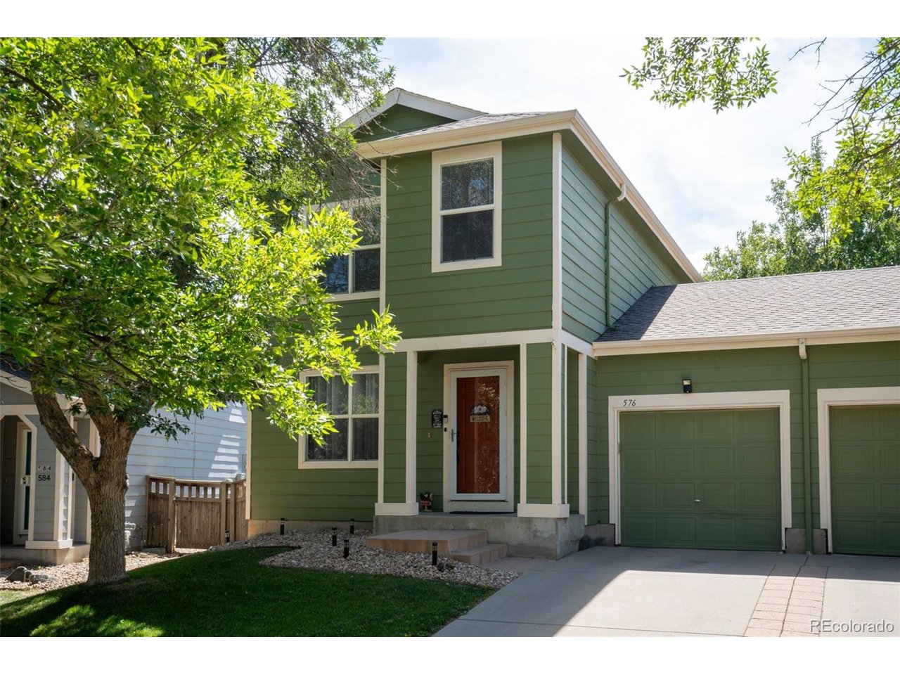 Welcome home to this move-in-ready 2-story townhome that lives like a single-family home! With the only attached wall located at the garage, this home offers a wonderful sense of privacy along with a spacious fenced backyard complete with a sprinkler system-perfect for relaxing, entertaining, pets, or play.Step inside to newer gorgeous LVP flooring throughout the main level and a bright, open floor plan. The comfortable living room flows seamlessly into the generously sized kitchen featuring stainless steel appliances, ample cabinet and counter space, and plenty of room for everyday living and entertaining.Upstairs you'll find 3 bedrooms, including a spacious primary suite with its own sitting area-ideal for a home office, reading nook, workout space, or private retreat.Enjoy added peace of mind with a newer furnace, air conditioning system, and electrical panel. An attached garage, large backyard, and move-in-ready condition make this home an exceptional opportunity.Conveniently located with easy highway access and close to shopping, dining, and everyday amenities. Enjoy the space and feel of a single-family home with the convenience of townhome living!