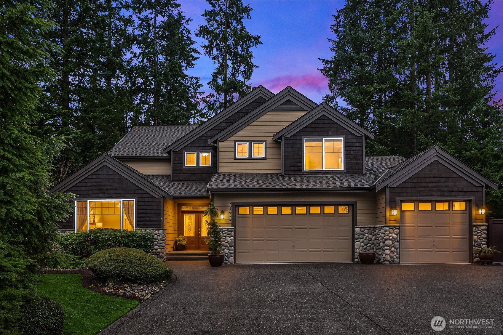 Stunning Curtis Lang resale in the desirable community of The Pond at Greenbrier, located within award-winning Tahoma school district! Nestled on a large, private lot surrounded by mature landscaping, this home offers the perfect blend of comfort, function, and Northwest charm. Thoughtfully designed with 4 spacious bedrooms, a dedicated office, and a versatile bonus room, there is room for everyone to live, work, and play. The inviting primary suite serves as a peaceful retreat with its own cozy fireplace and 5 piece ensuite bathroom.The home features abundant storage throughout, making organization effortless, along with a central vacuum system for added convenience. Recent updates include newer A/C, hot water tank, fresh interior paint, new carpet, and brand new epoxy floors, providing efficiency and move-in ready appeal. The gourmet kitchen offers stainless steel appliances and a large pantry, perfect for everyday living and entertaining.Enjoy seamless indoor-outdoor living with a covered back deck complete with a built-in BBQ—ideal for year-round entertaining. The expansive, private backyard features a tranquil pond and plenty of space to relax or host gatherings. This home is also wired for a portable generator for added peace of mind. RV parking adds flexibility for all your lifestyle needs.A rare opportunity to own a beautifully maintained home. This one truly has it all!