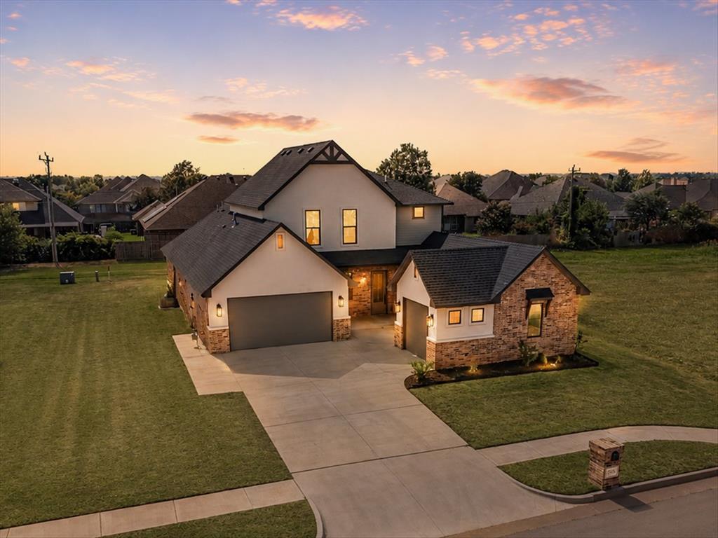Luxury living awaits in this stunning 5-bedroom home, where high-end finishes and impeccable craftsmanship come together in a sought-after community. Fresh landscaping will be added prior to close.The home showcases white oak wood floors, a custom iron handrail with accent wall, and an irrigation system for easy lawn care. The open-concept layout flows into a chef's kitchen featuring Frigidaire Pro Series appliances, a walk-in pantry, and an oversized island, ideal for entertaining.A separate pocket office and spacious mudroom add everyday convenience, while upstairs, a bonus room with full bedroom and bath offers flexible space for guests, a playroom, or media room. Outside, enjoy a covered patio and front porch, plus a separate 3-car garage for extra parking and storage. This one checks every box, schedule your showing today!Landscaping will be freshened up and/or added prior to closing.