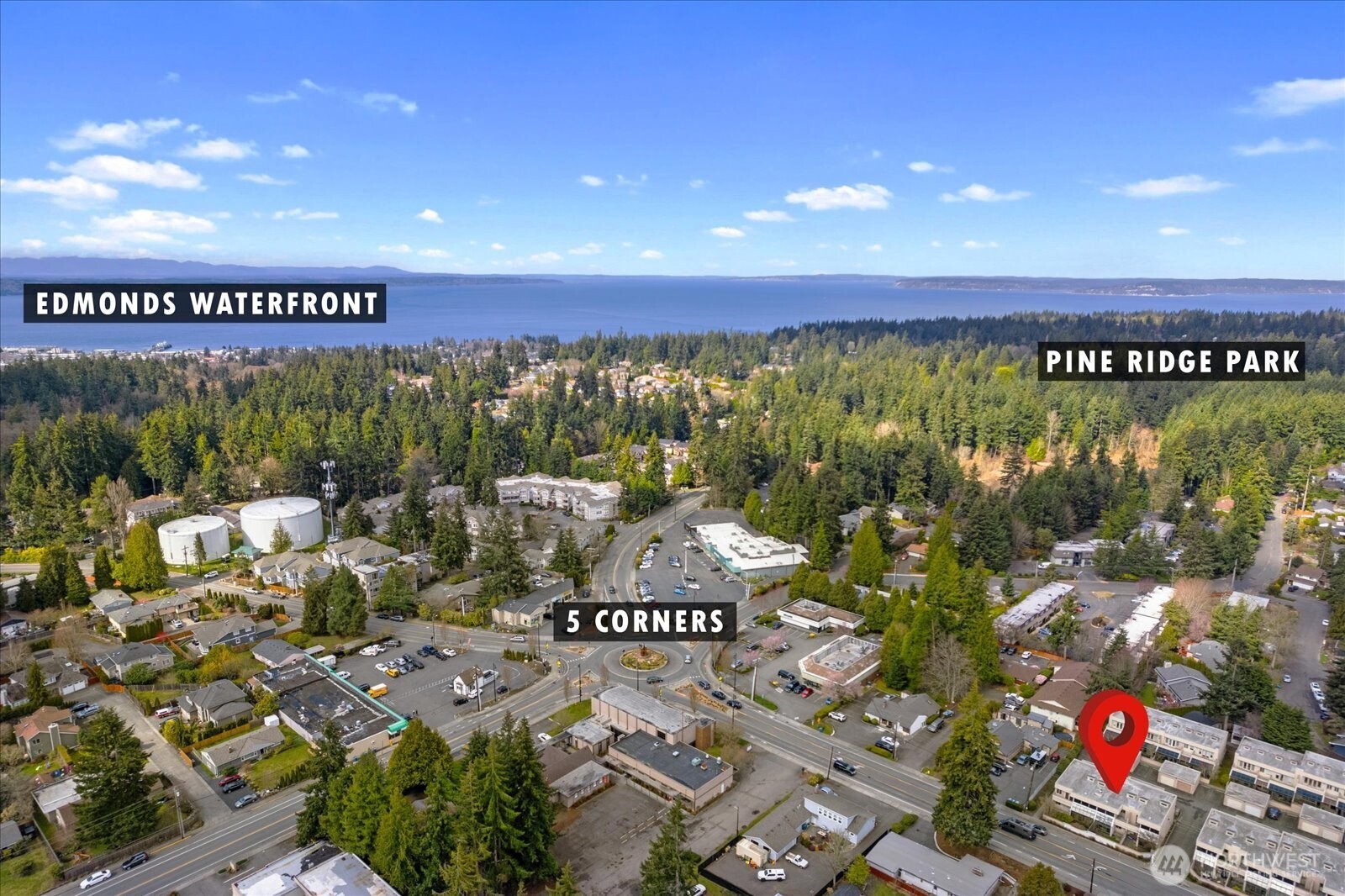 Discover the charm of this top-floor unit in a prime Edmonds location, just steps from 5 Corners & minutes to magical downtown Edmonds/waterfront. Enjoy the convenience of popular neighborhood shops/restaurants, Yost Park, & Pine Ridge Park. This unit is perfect for downsizing or a new beginning, featuring fresh flooring throughout, a spacious living room w/cozy wood-burning stove & wet bar + large kitchen w/room for a dining table. Relax outside on your deck & enjoy the sun. In-unit washer/dryer, private garage for parking/storage + additional reserved parking spot. Pet-friendly policy for 2 pets up to 40 lbs & open to investors (below rental cap). This condo is a great opportunity to live at the gateway of all that Edmonds has to offer!