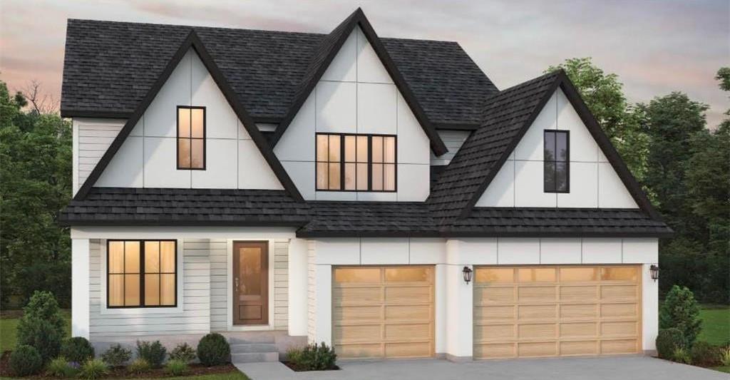 The Walton floorplan features one of Hanson Builders’ newest exterior elevations. Attention to detail will be apparent both inside and out, with the home featuring: cement board siding, black fiberglass windows, 8’ main floor doors, arched openings, custom cabinets, and more. An open layout concept w/ dedicated yet connected spaces. The main floor features a study, a spacious great with room w/ a cozy fireplace & large windows, a gourmet kitchen, a flex room, a walk-in pantry, and a mudroom w/ a built-in bench. Upstairs you will be welcomed by a large bonus room featuring a vaulted ceiling. The Owner’s Suite is incredible with an expansive walk-in closet and a luxury bathroom. Connected to both the hallway & the Owner’s closet is the laundry room. 2 of the 3 secondary bedrooms share a J & J bathroom, w/ the 3rd bedroom having its own dedicated bathroom. In the lower level you will be welcomed by a theater/exercise space, a ¾ bath, a huge rec room & the 5th bedroom. Neighborhood features a community pool, park and walking trails. Please note this is a to-be-built and home is not under construction.