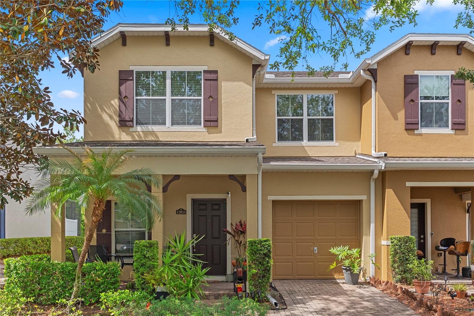 Spacious End-Unit Townhome in Enclave at Moss Park with 4 Bedrooms + Loft (primary bedroom on the first floor).Welcome to this well-maintained 4 bedroom, 2.5 bathroom end-unit townhome located in the desirable Enclave at Moss Park in Orlando, FL. Offering a functional layout and low-maintenance living, this home is ideal for those seeking both comfort and convenience in a prime Central Florida location.The first floor features an open concept design with a seamless flow between the kitchen, dining, and living areas perfect for everyday living and entertaining. The primary suite is thoughtfully positioned on the main level, providing added privacy and ease of access, along with en-suite bathroom.Upstairs, you’ll find three additional bedrooms, a full bathroom, and a versatile loft space that can be used as a home office, media area, or flex space to fit your needs.Interior highlights include:Vinyl flooring throughout main living areas with tile in bathrooms (no carpet)Quartz countertops in the kitchenEnd-unit location offering added natural light and privacyRoof replaced in 2023Residents of Enclave at Moss Park enjoy access to community amenities including a resort-style pool, walking trails, playground, basketball court, and cabana.Conveniently located just minutes from Orlando International Airport, Lake Nona Medical City, Orlando VA Medical Center, and the USTA National Campus, with easy access to major highways, dining, and shopping.This is a great opportunity to own a move-in ready townhome in one of Orlando’s growing areas. Schedule your private showing today.