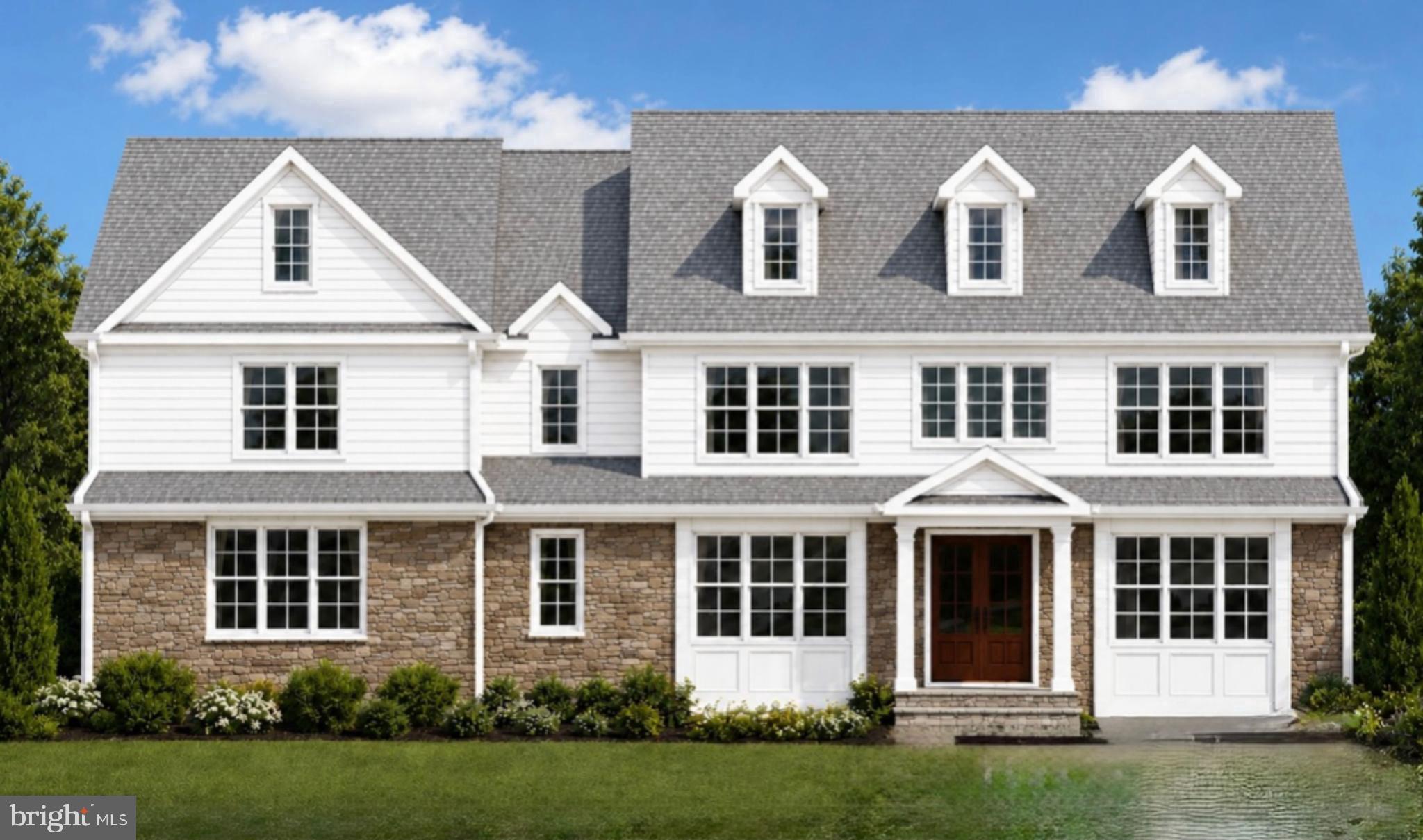 A rare new construction opportunity in the heart of Haverford, combining quintessential Main Line architecture, elevated finishes, and thoughtfully designed living spaces on a picturesque 1.05-acre homesite to be built by renowned Rudloff Builders. Designed for modern living and effortless entertaining, this five-bedroom, four full and one half bath residence offers exceptional craftsmanship, generous proportions, and a highly desirable location close to the area's most sought-after destinations.A welcoming front porch opens to a gracious foyer where you are met by sunlit spaces 10 ft ceilings large windows beautiful moldings and wide plank Oak floors. The private first-floor study, creates an ideal setting for remote work, reading, or quiet reflection. The main level flows seamlessly from the study to the expansive family room with coffered ceilings and gas fireplace, creating inviting spaces for both everyday living and special gatherings. At the center of the home, the chef's kitchen is appointed with a premium appliance package featuring Sub-Zero, Wolf, and Bosch appliances, complemented by a large quartz topped center island & walk-in pantry. The kitchen is open to the sunlit breakfast room that opens to a blue stone patio and the spacious family room. The kitchen opens a butlers pantry and large dining room for entertaining. Off the kitchen is a conveniently located powder room and mudroom area with direct access to a three-car garage.Natural gathering spaces continue outdoors, where the breakfast area connects to the rear patio, providing an easy transition for dining, entertaining, or relaxing while enjoying the property's expansive setting, the level backyard can accommodate a pool, surrounded by mature trees.The second level offers five well-appointed bedrooms, four full baths, and a conveniently located laundry room. The primary suite serves as a private retreat with a vaulted ceiling, generous walk-in closet space, and a spa-inspired bath designed for comfort and functionality. Additional bedrooms with en-suites provide flexibility for guests or home office needs.The full lower level offers substantial unfinished space with outstanding potential for future customization, whether envisioned as recreation, wellness, media, entertaining, or additional storage.Ideally positioned along the Main Line, 104 College Avenue places you close to Haverford College walking trails, Haverford Square shopping and dining and train, Suburban Square, Bryn Mawr, Ardmore, Narberth, many parks, and a quick commute to Philadelphia. Combining the advantages of new construction, a premium location, luxury finishes, and a highly functional floor plan, this is a unique opportunity to enjoy modern living in one of Haverford's most desirable settings.Pool is optional and not included.