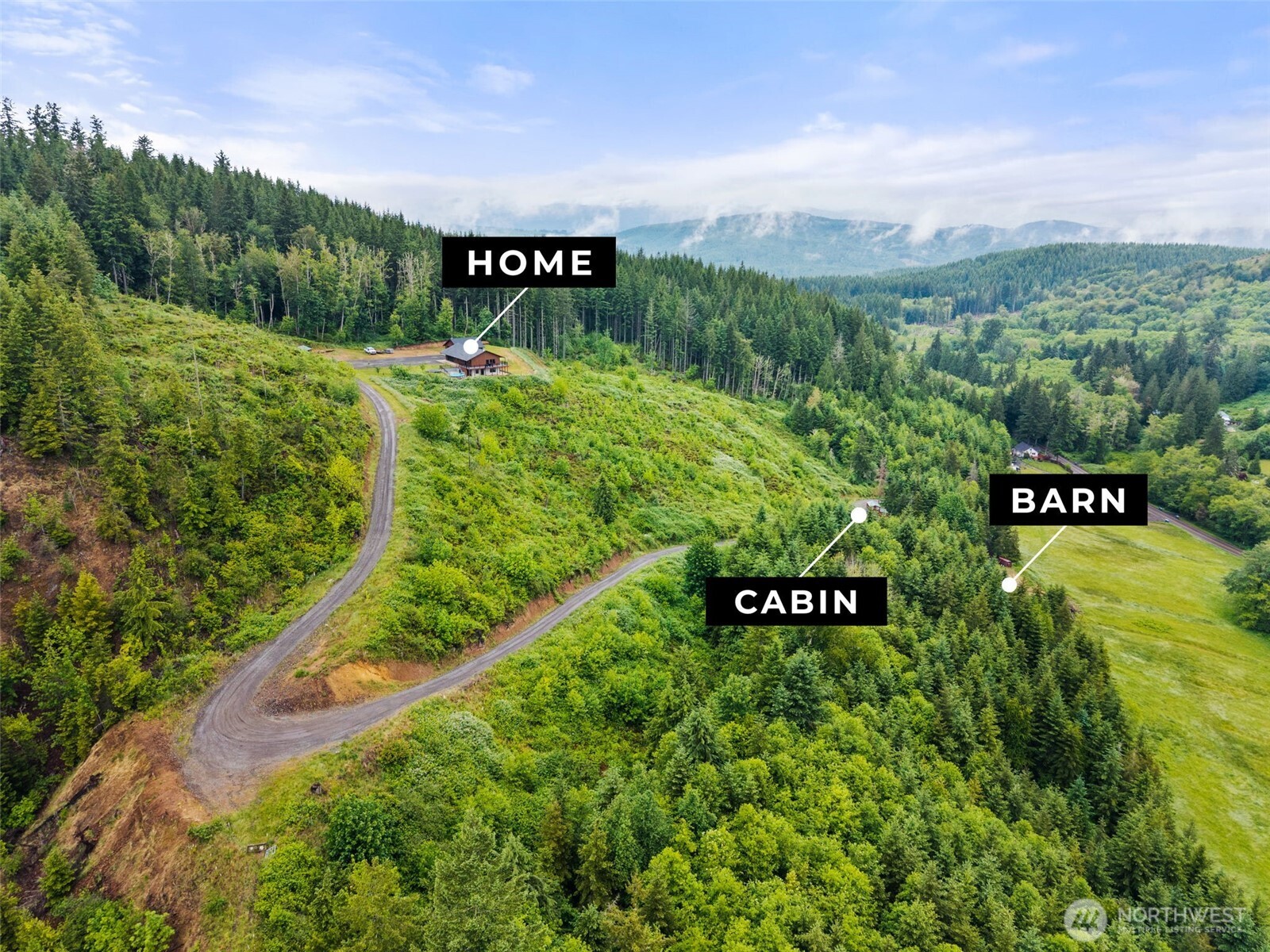Discover a private Pacific Northwest retreat offering exceptional versatility as a full-time residence, luxury getaway, corporate retreat, vacation rental, Airbnb, or multi-generational estate. Bordering state land and surrounded by expansive views and abundant wildlife, this secluded property provides the privacy, space, and freedom buyers are searching for. Completed in 2023, the thoughtfully crafted home features warm woodwork, quality construction, and comfortable, functional living spaces designed to capture the beauty of the surrounding landscape. Whether you envision a peaceful personal sanctuary, an outdoor recreation property, or a destination retreat for guests this property offers endless possibilities. An 800sf ADU provides valuable flexibility for guest accommodations, rental income, or a home-based business. The 30x30 shop includes an office and wood stove, creating an ideal space for equipment, woodworking, hobbies, storage, or business operations. Equestrian and farm amenities include a 3-stall horse barn and round pen with ample opportunity for horses, livestock, gardening, or more. After a day outdoors, relax by the pool while enjoying the peaceful setting and frequent visits from deer, elk, birds, and other wildlife in your backyard. Conveniently located near Riffe Lake and Mayfield Lake, the property offers easy access to boating, fishing, hunting, hiking, and year-round outdoor recreation while remaining comfortably removed from the noise of city life.
