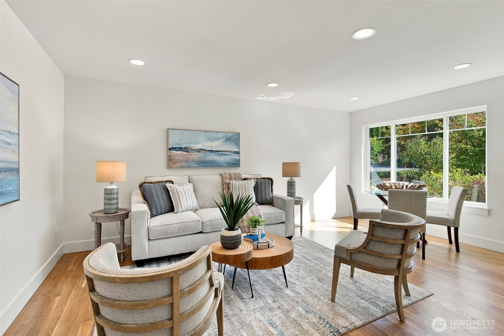 Windows on two sides fill the family room with light, and there's room for a breakfast nook.