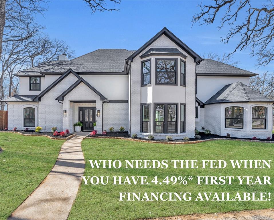 WHO NEEDS THE FED WHEN YOU HAVE 4.49%* FIRST YEAR FINANCING AVAILABLE!!!

MAJOR PRICE IMPROVEMENT! Stunning Tudor Estate on 4+ Acres with a Barn!

Welcome to your private retreat—where country charm meets modern luxury! Nestled on over 4 acres of heavily wooded land, this custom Tudor estate offers unparalleled privacy, breathtaking sunset views, and a sparkling diving pool to cool off during those hot Texas summers. With a fully remodeled interior, this home is move-in ready and designed for both comfort and convenience.

Inside, you'll find 4 spacious bedrooms and 2 primary suites—one upstairs and one down. The upstairs suite boasts a private walk-out balcony with direct pool access, perfect for enjoying your morning coffee or stargazing at night. The downstairs suite features a cozy brick fireplace, ideal for relaxing on cooler evenings. A large upstairs game room offers endless possibilities for entertainment or a home theater.

The chef’s kitchen is a dream come true, featuring a built-in wine fridge, high-end appliances, and custom cabinetry. A mudroom leads into a spacious, oversized laundry room for ultimate convenience. The entire home has been updated with new windows, flooring, pool equipment, and fresh paint—inside and out, including the barn!

Step outside and experience the beauty of nature with rolling pastures, mature trees, and plenty of space for horses or livestock. The barn is ready for use and offers ample storage for tack, feed, and equipment. With quick access to major roads, you’ll enjoy the peace of country living while staying conveniently close to city amenities.

This estate is truly a one-of-a-kind sanctuary—offering privacy, luxury, and space to roam. Schedule your showing today and experience it for yourself!