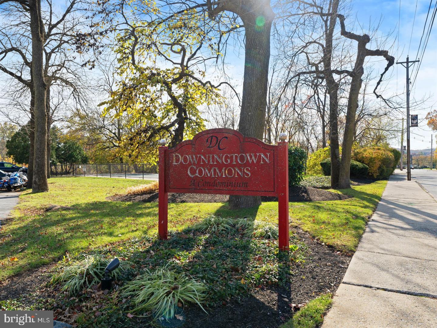 Renovated 1-bedroom, 1-bath condo in highly desirable Downingtown Commons LOCATED on 1st Floor for easy access. This updated home features ALL new Windows throughout, waterproof Pergo wood flooring in DR. LR & Kitchen. Fresh paint from top to bottom, and a fully updated bathroom. Enjoy the gardens and community pool. The association fee provides outstanding value, covering heat, water, sewer, exterior building maintenance, common area care, landscaping, snow and trash removal, and pool access.Situated in the heart of historic Downingtown, close to shops, restaurants, and major roadways. Downingtown School District. Maintenance-free living at an excellent price point.Schedule your showing!