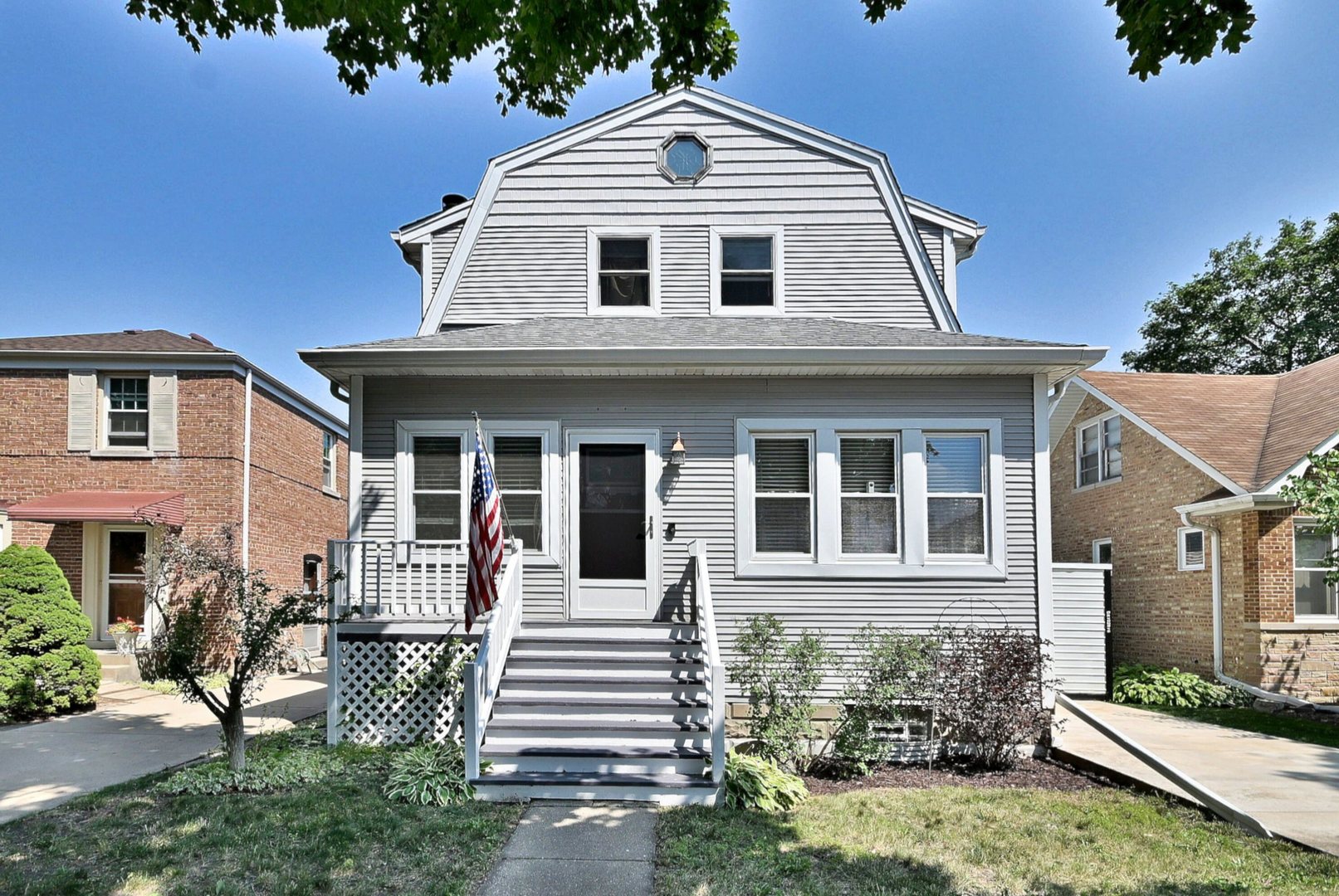 WELCOME TO 7421 OKETO! A BEAUTIFULLY MAINTAINED 4 BEDROOM,4 BATH HOME IN THE HEART OF EDISON PARK! THIS HOME SITS ON AN OVERSIZED 40X125 CHICAGO LOT.  STEP INSIDE TO FIND HARDWOOD FLOORS THROUGHOUT THE MAIN LEVEL, HUGE LIVING ROOM WITH FIREPLACE, SEPARATE DINING ROOM, BEDROOM WITH MURPHY BED, FULL BATH AND LARGE KITCHEN.  THE BRIGHT AND AIRY KITCHEN BOASTS PLENTY OF CABINETS, GRANITE COUNTERTOPS, BREAKFAST BAR AND SPACE FOR A KITCHEN TABLE.  THE KITCHEN HAS SLIDING GLASS DOORS ONTO A DECK OVERLOOKING A POOL. THE SECOND FLOOR HAS A PRIMARY BEDROOM AND BATH AND 2 ADDITIONAL BEDROOMS AND FULL BATH. FULL BASEMENT WITH FAMILY ROOM, LAUNDRY ROOM, UTILITY ROOM AND FULL BATH.  3 CAR GARAGE WITH HEAT AND AIR AND A PARTY DOOR OPEN TO YARD 7 YEARS OLD.  HOME FEATURES HIGH CEILINGS, UPDATED PLUMBING AND ELECTRIC,VINYL WINDOWS THROUGHOUT, SEPARATELY ZONED HEAT AND AIR AND SO MUCH MORE.  PRIME LOCATION STEPS AWAY FROM EBINGER, ST. JULIANA AND STOCK SCHOOLS, BROOKS PARK, DOWNTOWN EDISON PARK SHOPS, RESTAURANTS AND  METRA STATION. A TRUE PLEASURE TO SHOW