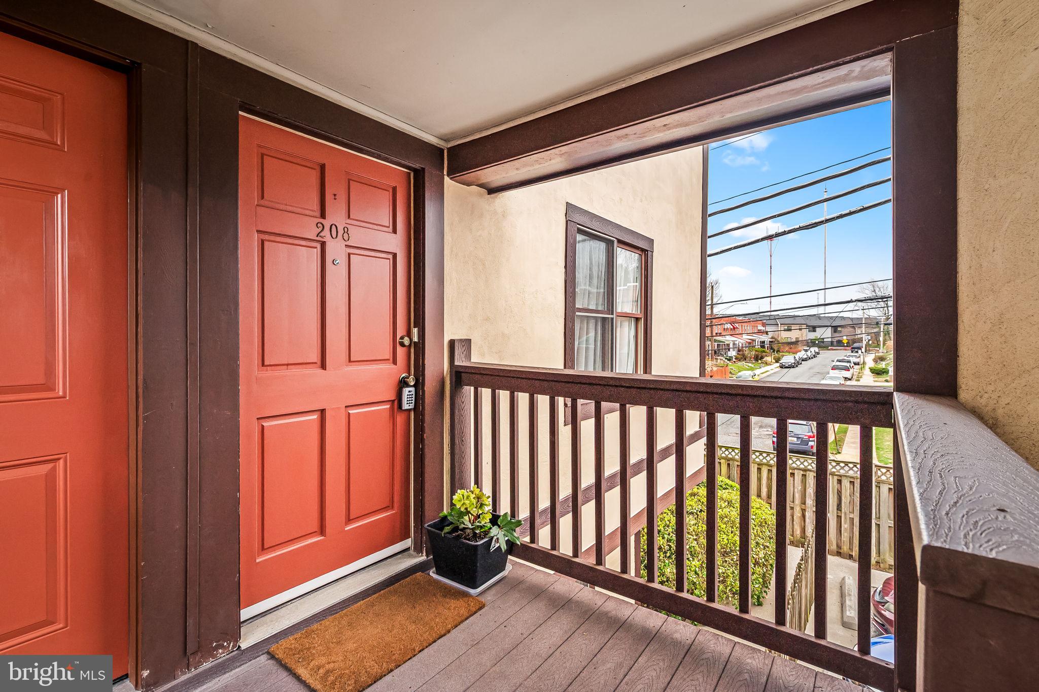 Rarely available 2 floor Condo in walkable area of Roland Park/ Hampden. This is a charming two-story end-unit condo, perfectly situated in an incredibly walkable neighborhood near Hampden, the Rotunda, and a fantastic selection of restaurants in Roland Park, the Avenue, The rotunda, and Alonsoville. Sunny west facing windows and views great views in the large living room, where a wood-burning fireplace and built-in bookcases create a relaxing retreat from the day. The kitchen is large and sunny with plenty of prep space and lots of storage for the home chef. There is also a large separate dining area with sunset views and a balcony to grow herbs for your recipes. The  main level also has an entry hall with closet and a half bath.  Upstairs, both bedrooms have private en suite baths and walk-in closets, offering tons of comfort, privacy and storage. Separate laundry room is oversized with extra storage. Rear bedroom has a second balcony with fantastic city views to the south and sunsets to the west. Brand new HVAC was installed in 2025 offering you years of comfort and low energy bills. A list of additional updates also available.