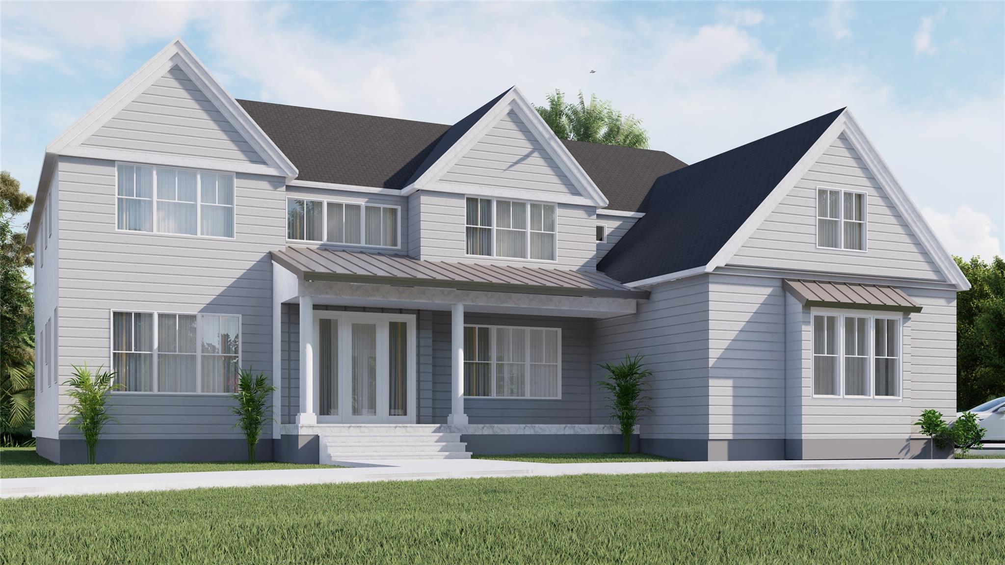 Located in the heart of coveted Quogue Village, this exceptional new construction is poised to deliver the pinnacle of Hamptons living. Set on a sprawling 1.29-acre parcel, just one mile from the charming shops and eateries of Quogue Main Street and only 2.5 miles to the Quogue Beach Club, Village Beach, and Dune Road beaches, this soon-to-be-built residence offers both luxury and location. Thoughtfully designed with an open-concept layout, the home seamlessly blends timeless elegance with modern comfort. Soaring ceilings and oversized sliding glass doors flood the interiors with natural light, creating a harmonious indoor-outdoor flow that’s perfect for entertaining or relaxing in style. Meticulous craftsmanship is on full display with 4" white oak flooring throughout, shiplap wainscoting, and refined finishes that speak to the home's exceptional quality. The heart of the home is a custom chef’s kitchen equipped with top-of-the-line stainless steel appliances, sleek quartz countertops, a walk-in pantry, and a wet bar complete with a wine fridge -- ideal for hosting gatherings both large and small. The kitchen flows effortlessly into the great room, anchored by a sophisticated gas fireplace, while a formal dining room offers a more intimate setting for entertaining. Practical features such as a laundry room/mudroom and space for a future elevator add everyday convenience. The first-floor junior suite is the first of eight well-appointed bedrooms, providing luxurious accommodations for family and guests. Upstairs, the expansive master suite is a true retreat, featuring dual walk-in closets and a spa-inspired bath with a soaking tub, walk-in shower, and double vanity. The second level also includes two additional en-suite bedrooms, laundry, and two additional Jack-and-Jill guest bedrooms that share a full bath -- plenty of space for everyone to unwind in privacy and comfort. The finished lower level offers even more living space, bringing the total to approximately 6,500 square feet. This level includes two additional bedrooms, a full bath, and a generous recreation area with endless potential for a gym, media room, or lounge. Step outside to your own private oasis -- estate-like grounds framed by lush landscaping provide the perfect backdrop for summer living. A 20’ x 40’ heated gunite saltwater pool is the centerpiece of the backyard, surrounded by a patio ideal for sunbathing, dining, and entertaining. For those seeking even more, there’s an option to add a pool house and tennis or pickleball court at an additional cost.