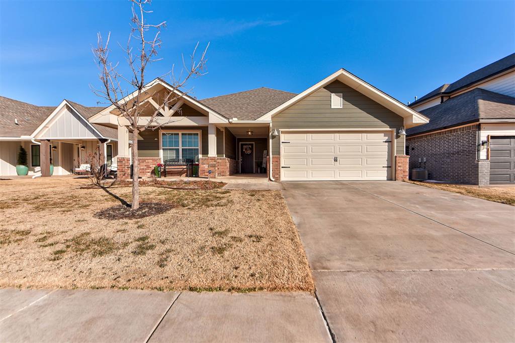 Welcome home to 8821 NW 129th Street, a beautifully maintained 4-bedroom, 2-bath home built in 2020 and located in the desirable gated community of The Porches at Ponderosa, within the Piedmont School District. Offering 1,708 square feet, this home features a charming, functional layout that maximizes space and comfort.Inside, you’ll find a thoughtfully designed interior with unique finishes and a kitchen that truly stands out, complete with cabinetry extending to the ceiling for added storage and a polished, custom feel. The home has been meticulously cared for and still feels fresh and modern, ideal for both everyday living and entertaining.Outside, enjoy a low-maintenance, fenced backyard—perfect for pets or a bit of outdoor relaxation without the upkeep of a large yard. The neighborhood offers an inviting lifestyle with gated access, a playground, and a peaceful community lake, creating a welcoming and connected atmosphere.This is a fantastic opportunity to enjoy newer construction, low-maintenance living, and a strong community feel—all in a prime northwest Oklahoma City location.