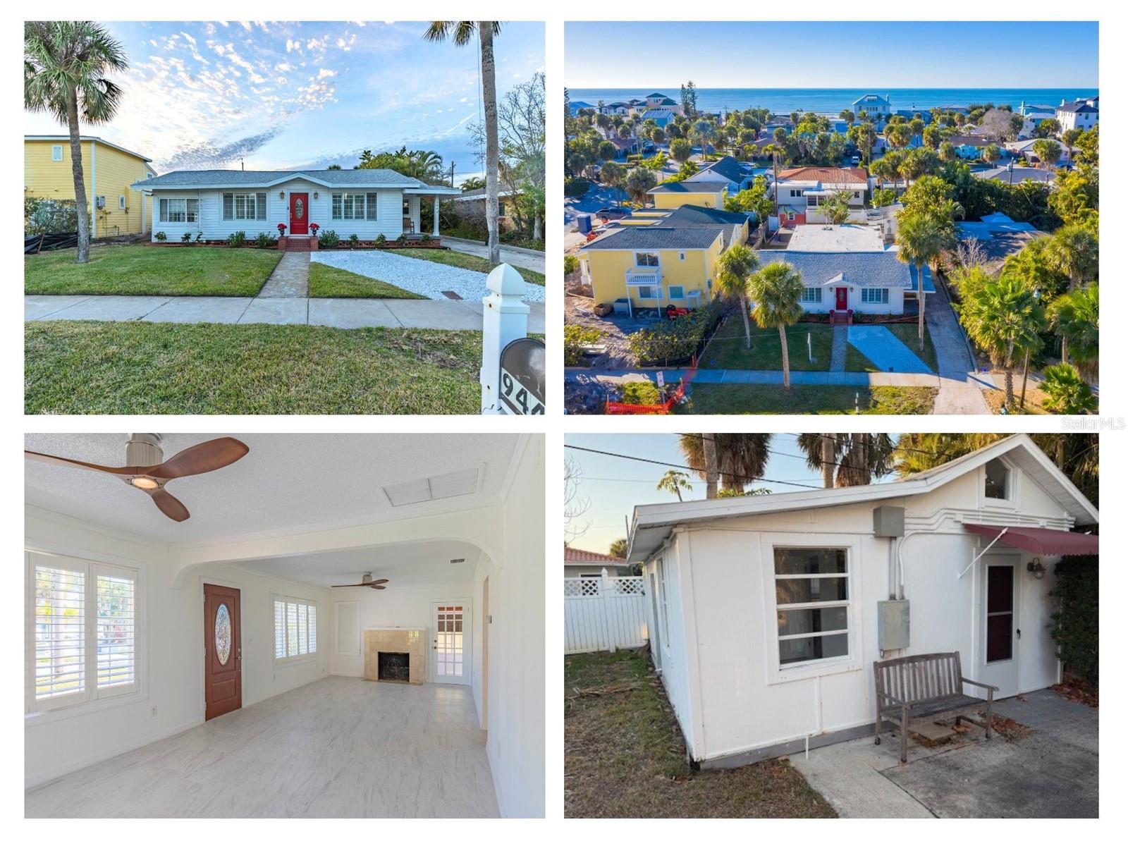 Exceptional opportunity to own a versatile, income-producing property in the heart of Clearwater Beach—just steps from the sand. Offered in the ~$969K–$989K range, this fully renovated residence encompasses approximately 2,125 sq ft and includes a spacious main home along with a private detached cottage, creating multiple avenues for short-term rental income, multi-generational living, or guest accommodations—with the added benefit of no HOA. The main home features two oversized primary suites, an open-concept living and dining area, and a bright Florida room designed for comfortable entertaining. The updated kitchen is equipped with modern appliances and a dedicated breakfast space, enhancing both functionality and appeal. Depending on configuration, the property can be marketed as a 3–4 bedroom, 4-bath residence, offering flexibility to suit both lifestyle and investment strategies. The detached cottage provides a fully separate living space with its own kitchen, bedroom, and bath—an exceptional value-add for maximizing rental income or accommodating extended stays. Outdoor living is equally compelling, with a private backyard retreat featuring a deck and hot tub, offering a relaxing escape after a day at the beach. Positioned in one of Florida’s most desirable coastal markets, this property presents a rare combination of lifestyle, flexibility, and income potential—ideal as a primary residence, second home, or strategic investment opportunity.