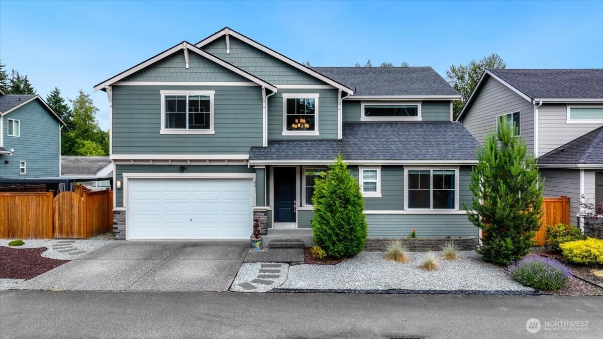 Excellent Bothell location near Mill Creek and Martha Lake. This craftsman style offers all the amenities of all the refinements that make a house a home. The kitchen is a comfortable gathering spot with stunning chef's island, Grand Open Living rm with easy access to a sunny patio the perfect appetizer to all parties and summertime BBQ's. Fully fence backyard, AC, laundry room located upstairs for ultimate convenience, all bedrooms are well proportioned and the gracious Master Suite that led to a luxurious 5-piece bath ideal to begin your day rested and end your day relax. You will not find this much house for this affordable prize in such close-in location. Sellers are aware of what makes a home sizzle! This owner gave it a double sizzle!