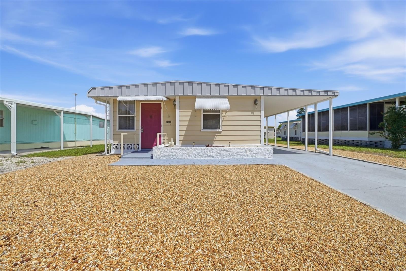 YOUR FLORIDA HOME IS WAITING FOR YOU IN THE HIGHLY SOUGHT AFTER PARADISE KNOWN AS PONDEROSA PARK! Don’t let the square footage fool you—this charming and surprisingly spacious home is much larger than the square foot number suggests and actually has 3 bedrooms! With its open-concept layout, and a small but perfect office space next to the front door you're going to fall in love the minute you walk inside this oasis!! The spacious kitchen features a convenient center island that opens to the dining room and main living area, creating an easy flow for everyday living and entertaining. Plenty of room to make your own, this home is just full of possibilities, even the laundry is inside, located in the main bathroom which is a rare find!  All this and more, come with your imagination and add your personal touch!  After a fun day out with your friends come home and step out into the lanai overlooking the backyard, the perfect spot for morning coffee, afternoon relaxation, or enjoying Florida’s beautiful weather. The low-maintenance yard means less time working outside and more time enjoying everything this community has waiting for you. Located in desirable Ponderosa Park, a 55+ community where YOU OWN THE LAND your home sits on, this property offers an affordable opportunity to enjoy the Florida lifestyle without high monthly HOA fees. The HOA is just $250 a year!And the lifestyle here is just as appealing as the home! Ponderosa Park offers an amazing clubhouse, large, heated swimming pool, outdoor sports areas, plenty of parking, and a welcoming, active community. There’s always something happening—from ice cream socials and game nights to dances, dinners, activities, and opportunities to meet new friends.You’ll also love the convenient location close to great restaurants, shopping, medical facilities, beaches, and everyday amenities. Plus, you’re less than an hour from Tampa International Airport and world-famous Clearwater Beach.Come discover an affordable slice of Florida living in a community that welcomes you with open arms. Bring your ideas, add your personal style, and turn this spacious home into the Florida retreat you’ve been dreaming about!3 Bedrooms • Office Space • Indoor Laundry • Open Concept • Kitchen Island • Lanai • Low-Maintenance Yard • You Own the Land • $250/Year HOA • Active 55+ Community