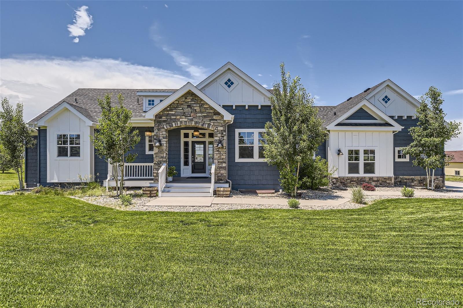 Colorado living at its finest – close in rural luxury living. This stunning ranch plan in Spring Valley Ranch is located on over 2.5 acres and features 4 bedrooms (main floor primary / 3 secondary conforming basement), 3.5 baths, main floor great room, kitchen w/butler's pantry, office, finished WALKOUT basement (3 conforming bedrooms, 2 baths, living room, family room, kitchenette/wet bar.  Your own private oasis. Meticulously maintained – pride of ownership shines throughout. Recent upgrades include $50,000 in landscaping & trees (front yard is on a sprinkler system and trees are on irrigation/soaker system), $8,000 for whole house water softener system / Reverse Osmosis system; new exterior paint / roof (fall 2024). There are 2 radon mitigation units at opposite ends of the home.  HVAC / central air has individual thermostats per floor (AC only on main floor). The many windows allow the natural light to cascade in – bright and cheerful.  Just a short hop to Spring Valley Ranch Golf Course.  Relax on the TREX deck overlooking the expansive backyard or in the shady covered patio from the walkout basement. The finished basement doubles the living space and is perfect for guests or that teen wanting their own space. There is a large pile of fill dirt that was brought in to build a detached barn/shed/guest quarters or other structure (buyer can submit their own plans to the county or sell the dirt).  An easy drive to Parker or Elizabeth.  Quick possession and move in ready.  Don’t miss your opportunity – Welcome Home!