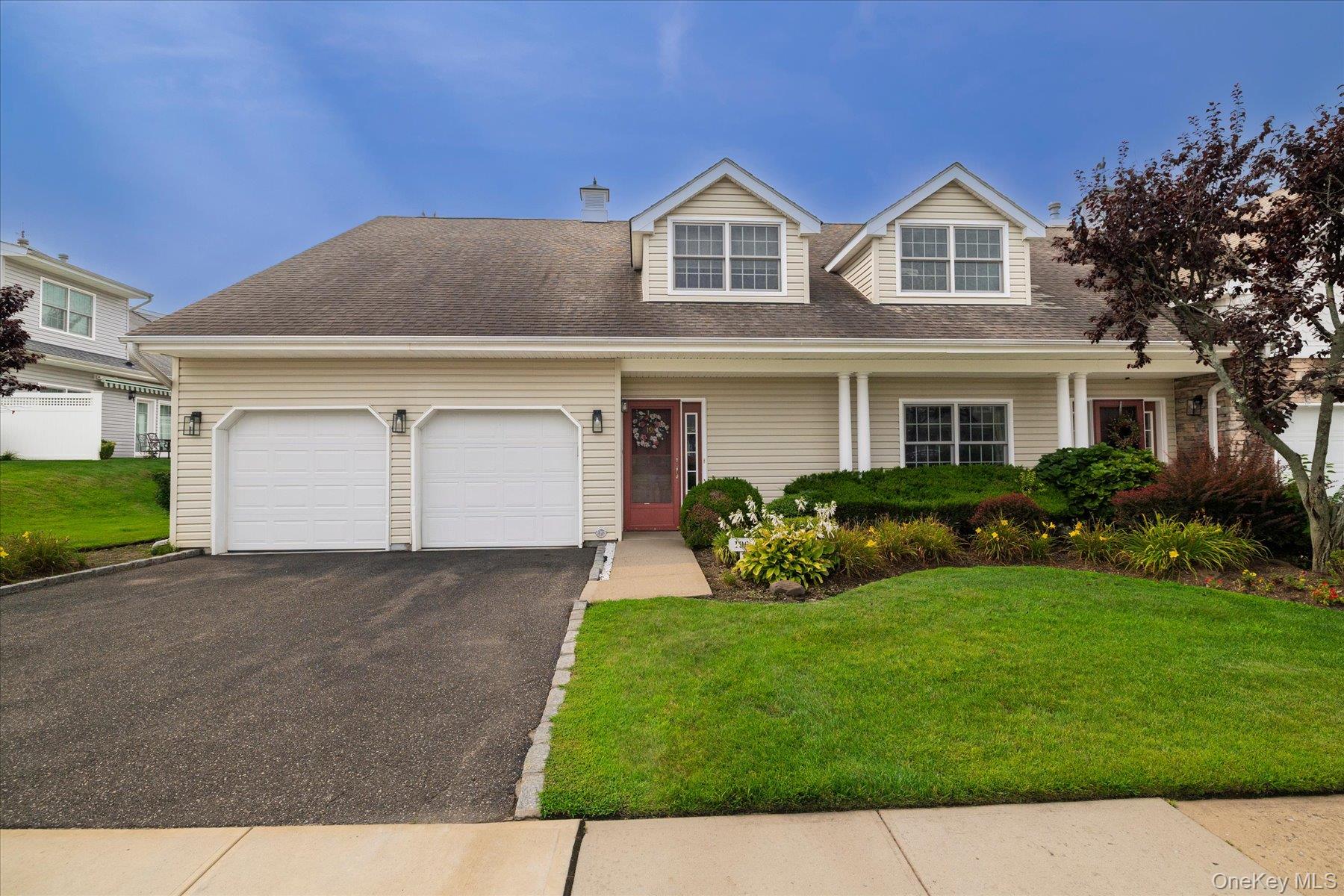 Welcome to modern living at its best.  If you are age 55 or older this beautifully maintained 3 bedroom, 2 1/2 bath end unit in the sought-after Mill Pond Acres community in Port Washington could be yours.  Exquisitely designed for relaxed living this home offers a spacious and inviting layout with abundant natural light throughout.  From the ample sized 2 car garage with additional storage to the open floorplan living/dining area to the paved patio, this home provides everything on your wish list.  The 1st floor sunlit primary suite will be your own private oasis.  The 2nd floor offers a family room, 2 additional bedrooms and a full bath.  One of the bedrooms is currently being utilized as an office but does have a walk-in closet.  Mill Pond Acres amenities include a gated entrance, lovely walkways, gazebos. fountains and a renovated club house which offers a fitness room, sauna, hot tub, indoor heated pool, tennis court and pickleball.  Jitney service is available to town, shopping and the railroad.