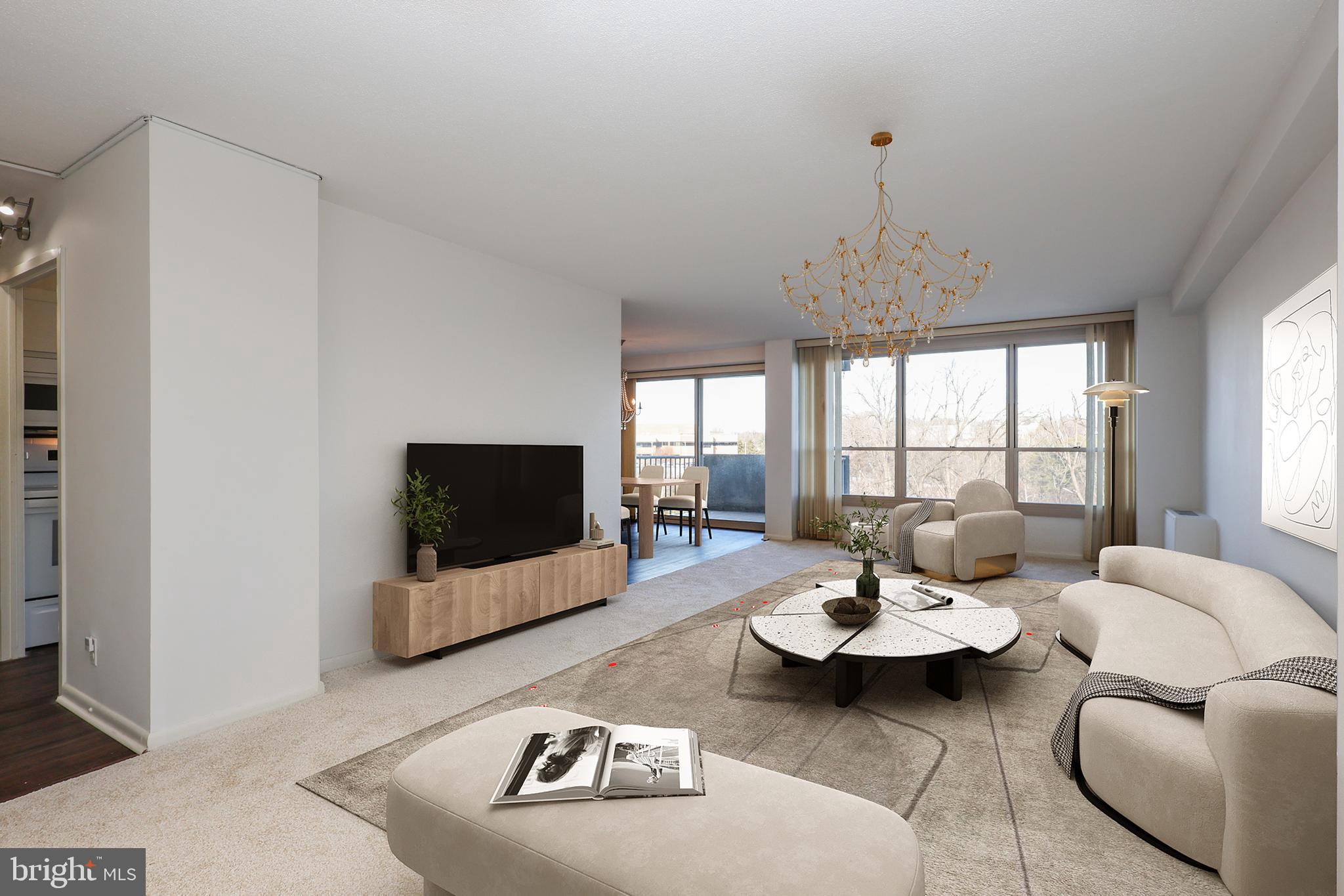 Welcome to the coveted Green Hill community on 23 acres of lush grounds on the Main Line. Superb value in this updated one bed one bath unit on the quiet side in the preferred East Building. Soak in the natural light in every room. This unit provides easy comfort and living with an eat in kitchen. Enjoy the convenience of in-unit washer and dryer.  This best value on the Main Line also includes all utilities built into the condo fee (except cable and internet). Indoor garage parking available for additional cost. New kitchen cabinetry, new dishwasher, microwave, oven and range, one year old refrigerator, new butcher block countertop and added storage. NEW CARPET throughout. Updated electrical panel. Close to elevators, refuse and recyclables room, private terrace facing the Main Line woods. Take advantage of the quick drive or nearby train to Center City, the City Avenue corridor and the Main Line.  Health Club (fee) available in the Lower Level. Wonderful seasonal Community Pool (fee). Modern Playground for the children. Tennis and Pickle Ball on the 2 courts.  Community Garden plot established in 2023 for a small seasonal garden plot fee. 24/7 Secured Front Gate and Doormen. Move right in for immediate possession.