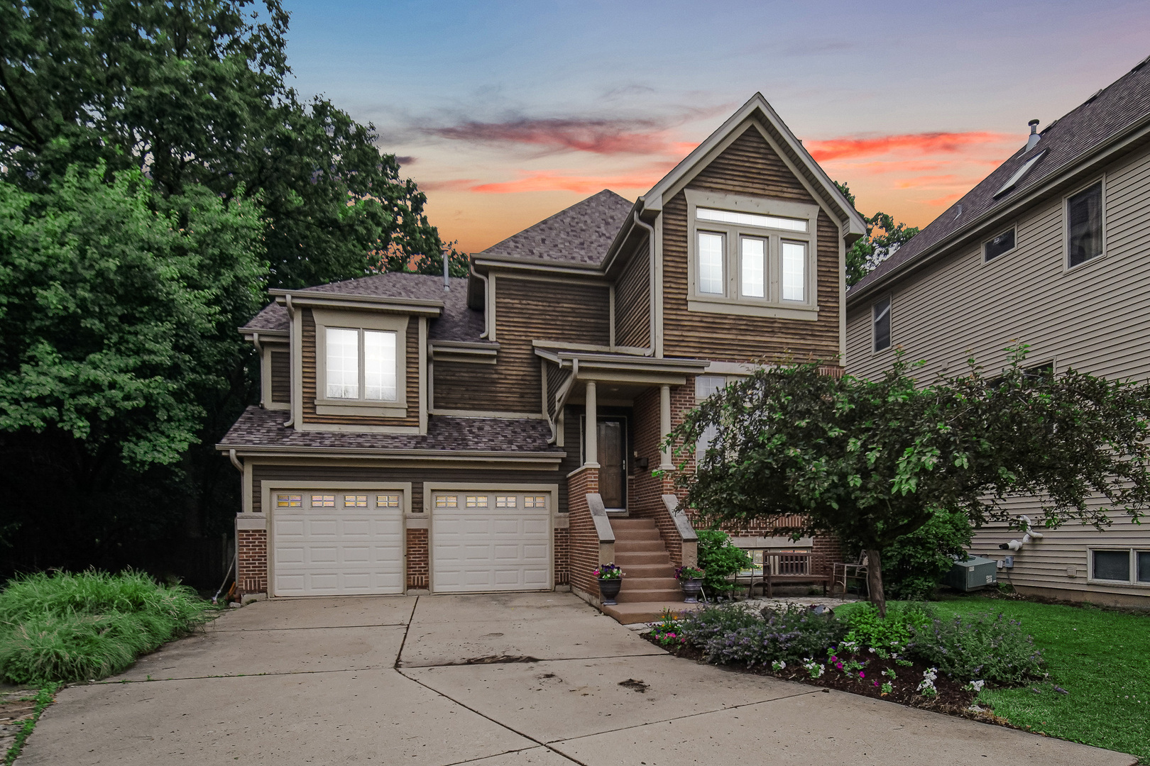 LARGEST model home, COMPLETELY Upgraded on premium lot looking over the LaBagh woods forest preserve! Located in the family friendly Sauganash Woods neighbor.  Gourmet kitchen all high end finishes w/ Viking stove, Subzero refrigerator double dishwashers. Spacious 5 bedrooms w/ primary ensuite featuring additional washer/dryer and two large walk-in closets. Expansive basement w/ full bath/bedroom, laundry room, high ceilings and kids ninja gym.  Well designed use of all living space! Built in speakers throughout the house & on the porch & deck. Enjoy the enclosed porch and large deck overlooking woods.  New roof 2021 and AC 2023