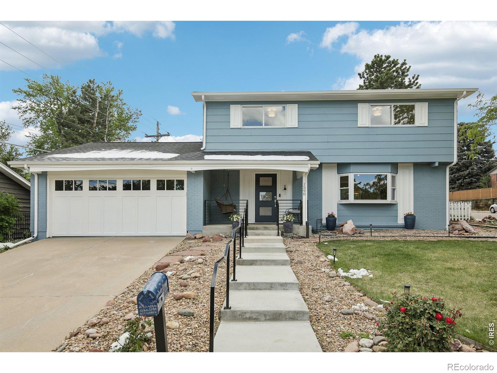 Open House, Saturday (5/9) 10 AM - 12 PM! Beautifully remodeled, this stunning 2-story home with mountain views offers 5 bedrooms and 4 baths with stylish, modern upgrades throughout in one of South Boulder's most sought-after neighborhoods. Every detail has been thoughtfully reimagined with style and quality, featuring newly refinished hardwood floors that span the main and upper levels, complemented by a new hardwood staircase and fresh interior/exterior paint. The show-stopping, brand-new kitchen features custom cabinetry, open shelving, a custom hood, KitchenAid appliances, an induction range, and upgraded sink fixtures. Every bathroom has been fully updated with new tile, vanities, and fixtures. The finished basement offers flexible living space with a large family room, a legal 5th bedroom with an egress window, a laundry room, and a brand-new bathroom with a shower. Additional upgrades include a new electrical panel, an EV charger connection in the 2-car garage, upgraded sliding patio doors, and new interior doors throughout. Move-in ready with thoughtful improvements at every turn! Tucked away on a quiet, friendly street beneath the breathtaking Flatirons, this home captures the very best of Boulder living, close to top-rated schools, Viele Lake Park, the South Boulder Rec Center, hiking trails, and the Table Mesa shops and restaurants. 4 blocks to the SKIP bus stop with easy access to downtown Boulder, Denver, and the airport.