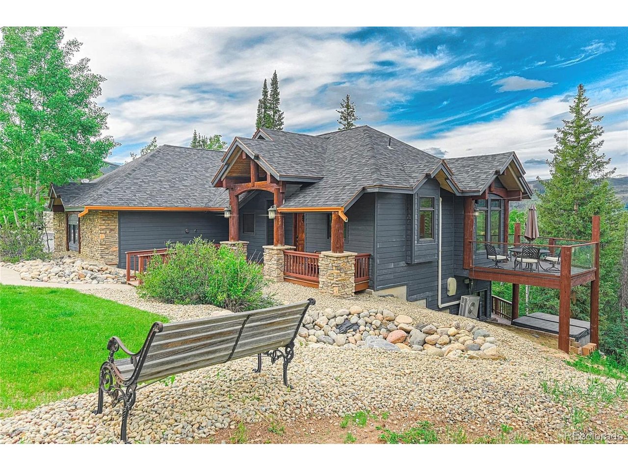 Excellent rare opportunity to own 25% / one-fourth fractional ownership with 3 other great owners in a large mountain home in a serene setting with incredible views overlooking the Devil's Thumb Valley. 12 weeks of annual use (each owner has use of 1 week per month (Tues to Tues). Perfect arrangement to have use of a large mountain retreat 2nd home that sleeps many people for a low investment cost.  Spectacular views from 2 back decks. 3 conforming bedroom home (these 3 bedrooms sleep 6 people total) + bonus room off primary bedroom (flex room w/trundle bed which also sleeps an add'l 2 people) + bonus bunk room/home theater room (which sleeps another 5 people with the bunk bed + pull out sofa). Features include large brand new $40k deck, newer hot tub, 2 gas fireplaces, private grass front yard, & an attached 2 car garage with extra tall garage doors (tall enough for most SUVs even with ski racks on top). Enjoy no HOA fees like many homes in the area have. Also this home is on gas & city water & sewer (no well/septic like many in the neighborhood) and the last section of the paved road before it turns to dirt. Pets are allowed/OK for owners to bring.  So much to do in the Fraser Valley: 2 of the top 3 nationally ranked nordic ski centers (Devil's Thumb Ranch & Snow Mountain Ranch), Winter Park ski resort just a 12 minute drive away, The Foundry bowling alley & cinema, horseback riding, hundreds of miles of mountain bike trails, Fraser Valley Recreation Center (lap pool, water slide, lazy river, basketball, weight room, etc), hiking, 2 tubing hills 5 minutes away, tons of restaurants, distilleries, breweries & so much more. Home comes furnished and all furniture is co-owned by all owners. Excellent opportunity to for ownership into a mountain home that otherwise may sit empty if owned in full, at a fraction of the cost.  Contact listing agent Ryan Borger, who is owner, at 303-929-8722 or ryan@podiumproperties for more info.