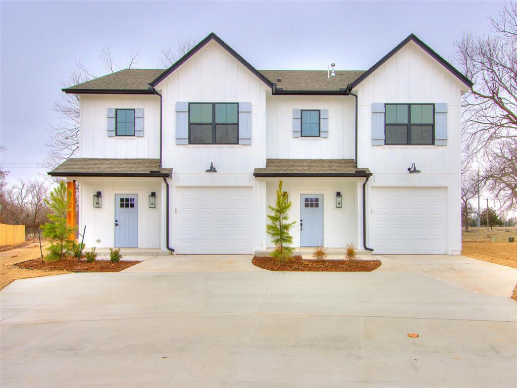 Don’t miss this brand-new duplex showcasing timeless modern farmhouse style and thoughtful design throughout. Each unit features an open-concept layout on the
 main floor, complete with durable hard surface flooring, a spacious living area, stylish kitchen with modern finishes, a convenient powder bath, and an attached one
car garage. Upstairs, you'll find three generously sized bedrooms, including a private primary suite with a full bath, plus an additional full bathroom and a dedicated
 laundry room. Designer color palettes and contemporary fixtures add a touch of elegance to every room. Perfect for investors or owner-occupants looking to live in one
 side and rent the other—this is a rare opportunity to own new construction with great functionality and style.