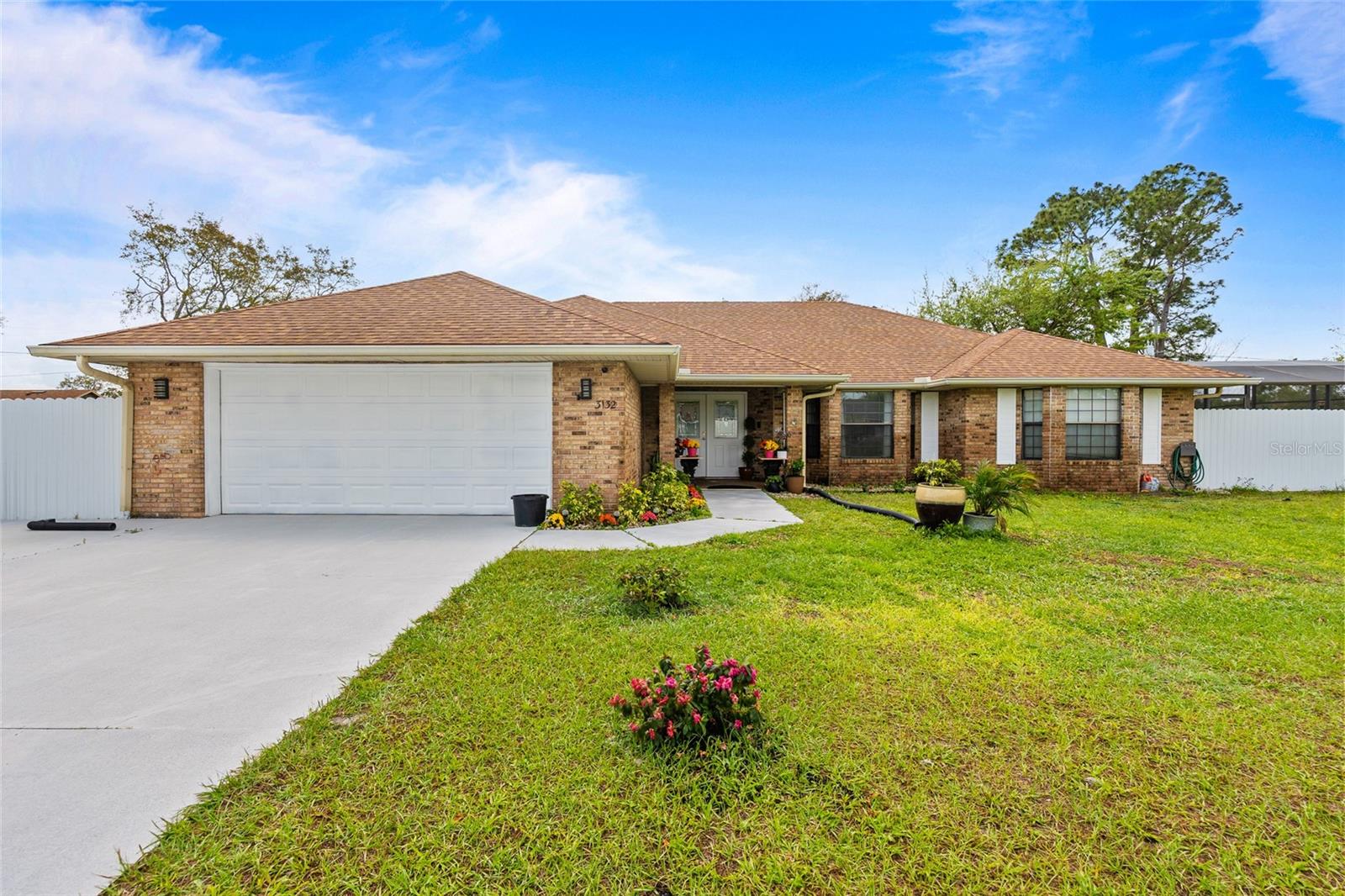 Welcome to this beautiful single-family home located at 3132 Sky St in the heart of Deltona! Situated on a generous half-acre lot with over 10,000+ sq ft of backyard space, this 3-bedroom, 2-bathroom home offers the perfect blend of comfort, space, and true Florida living.Step inside to a bright and inviting layout, featuring a spacious Florida room—perfect for relaxing, entertaining, or enjoying year-round sunshine. The home also boasts a private swimming pool, creating your own backyard oasis ideal for family gatherings and outdoor enjoyment. The expansive yard provides endless possibilities, whether you envision a garden, play area, or future additions. Conveniently located near key amenities:Approximately 10–15 minutes to schools such as Deltona High School and Timbercrest Elementary SchoolAbout 35–45 minutes to Orlando International AirportAround 45–60 minutes to Walt Disney World and major attractionsClose to healthcare facilities including AdventHealth Fish Memorial and Central Florida Regional Hospital, within 10–20 minutesNearby grocery and shopping options, such as Publix Supermarket and Walmart SupercenterThe neighborhood offers a quiet, residential setting with larger lots and a peaceful suburban feel, while still providing easy access to I-4 for commuting to Orlando and Daytona Beach.Whether you're looking for a primary residence or an investment opportunity, this home stands out with its private pool, Florida room, and oversized lot—offering both comfort and lifestyle in one package.