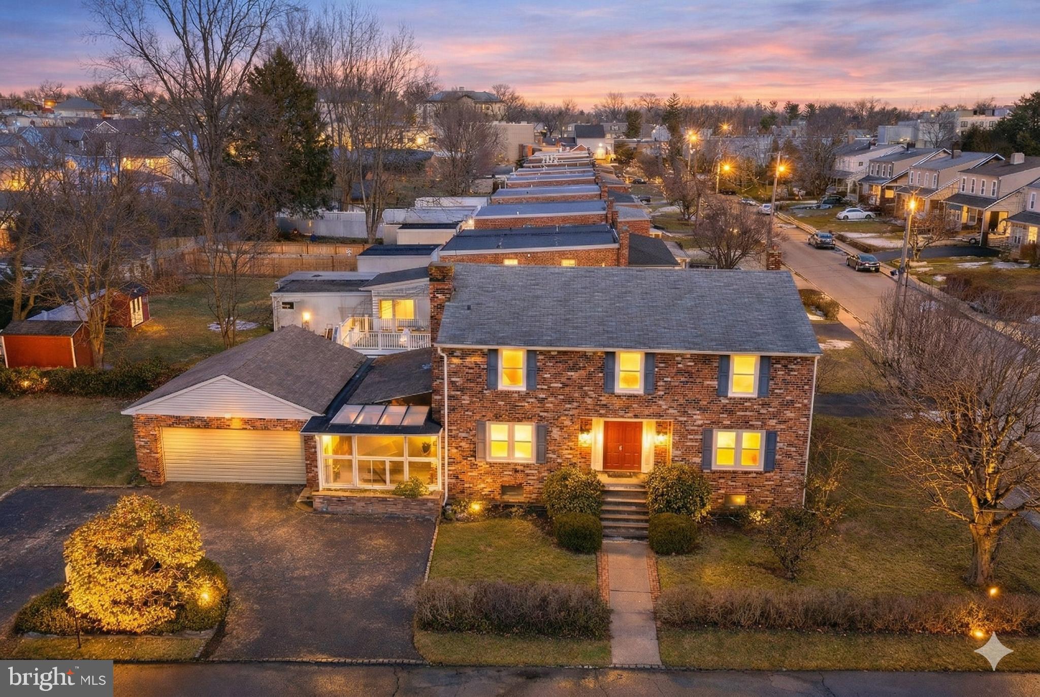 This unique one-owner Colonial home presents a rare opportunity, as it has been exceptionally well-maintained and soundly built. Enjoy the impressive curb appeal and features upon stepping inside, you will discover a freshly painted interior throughout, creating a bright and inviting atmosphere. There are updates in the kitchen, newer lighting fixtures and newly installed carpeting in the bedrooms. Nestled in a highly sought-after neighborhood, this property offers an unbeatable location. You can enjoy the convenience of being just blocks away from two public parks (Preston Field & Pollo field), perfect for outdoor recreation. This home is also exceptionally close to the heart of the local Bryn Mawr business district, providing easy access to shops, restaurants, and entertainment, and commuting is a breeze with Septa transportation right in your neighborhood.The exterior attributes include a commanding two-story brick and stone facade with classic shutter details and a prominent red front door. The home also boasts expansive outdoor living spaces, including an enclosed breezeway/sunroom with high ceiling glass and a side entrance. A spacious, professionally asphalted two-car driveway leads to the attached garage.  The front yard reflects  the lovely green space, private rear yard is complete with a shed and ample space for gardening or play.