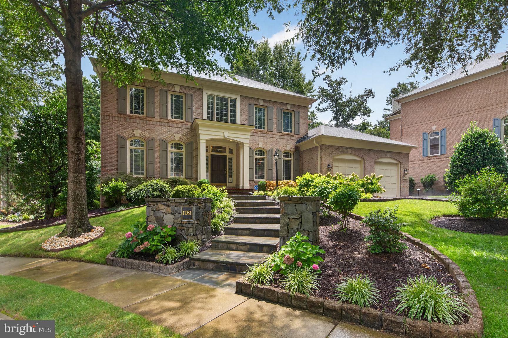 under contract, open house cancelled! A Beautifully updated Gulick-built brick desirable Prescott model in Reston’s sought-after Hunters End community. Elegantly sited high up at end of a Cul-de-sac with gorgeous, extensive recently updated landscaping, Stone walkways, patios for year-round enjoyment. This expansive 5 bedroom, 4.5 bath home offers about 5,300 finished square feet across three finished levels, with elegant main-level living spaces, thoughtful updates, and multiple areas to work, gather, relax, and entertain. A dramatic two-story foyer with hardwood flooring, gorgeous expensive chandelier and a graceful curved staircase sets the tone. The main level offers formal living and dining rooms, a spacious family room with gas fireplace, luxury updated powder room and absolutely beautiful recently renovated kitchen with high-quality appliances, center island, breakfast bar seating, wine cooler and generous breakfast area. The newer Trex deck with motorized retractable Awning and lighting with timer creating an easy flow for indoor-outdoor dining and entertaining with a view of thoughtfully landscaped back yard. One of the standout features of the main level is the flexible office wing, which could accommodate two dedicated offices and a charming sitting room, music room, ideal for a study area, playroom, or used as main level bedroom. Upstairs, the owner’s suite, with dual walk-in closets, the beautifully updated owner’s bath includes  modern vanity, updated mirrors and lighting a relaxing retreat to enjoy. Three additional upper-level bedrooms are generously sized, and the two additional upstairs bathrooms have been modernized. Hardwood flooring was added to the stairway and second level, giving the upper level a clean, elevated feel. The finished walk-out lower level adds tremendous flexibility with a large recreation room, exercise room, full bathroom, bedroom, and exceptional storage spaces. It is a great setup for guests, hobbies, movie nights, fitness, or multigenerational needs. Professionally designed patio from fully walkout LL leading to landscaped lushes backyard.Major updates include:2019: Completely renovated kitchen with top of the line all new appliances.  New Bathroom Vanities / Fixtures, Hardwood Floors - 2nd Level, Interior Walls Painted, Deck Construction, New Garage Door Systems, Office and master bedroom Ceiling Fans, Patio, Powder Room Remodel, Blinds - Main Floor, New A/C Unit - Main Floor2020: Master BR Closets updated with closet organizer for his and her convenience, Guest Room Closet, Motorized electric Awning, New Roof, Landscape Lighting, Custom Garage Flooring2021: Lower-Level Flooring. 2022: Installed Humidifier - Main Unit, Stone Walkway. 2023: Retaining Wall, Blinds - Bedrooms 2 & 32024: Exterior painting, HVAC – UV light, Blinds in Basement. 2025: Replaced the stone steps at entrance of house and walkways from drive way, Lighting on steps and drive way. 2026: Installed ADT Security System with water leak detector in all bathrooms, kitchen and laundry room. New Washing MachineNeighborhood amenities include a Basketball court that is often used as a Pickleball Court For the nature lovers who enjoy long walks or biking, you’re steps away to accessing the beautiful 55 miles of paved and natural surface pathways winding through Reston. Walk or Bike to the peaceful and lush Lake Fairfax Park which offers a Waterpark, carousel, picnic areas, extensive walking/mountain bike trails, skate park, boating and more. Enjoy your own piece of private paradise while still having quick access to all the conveniences and amenities of Reston Town Center, concerts at Wolf Trap, shopping at Tysons Corner or Dulles Mall, and Reston /Silver Line Metro Station.