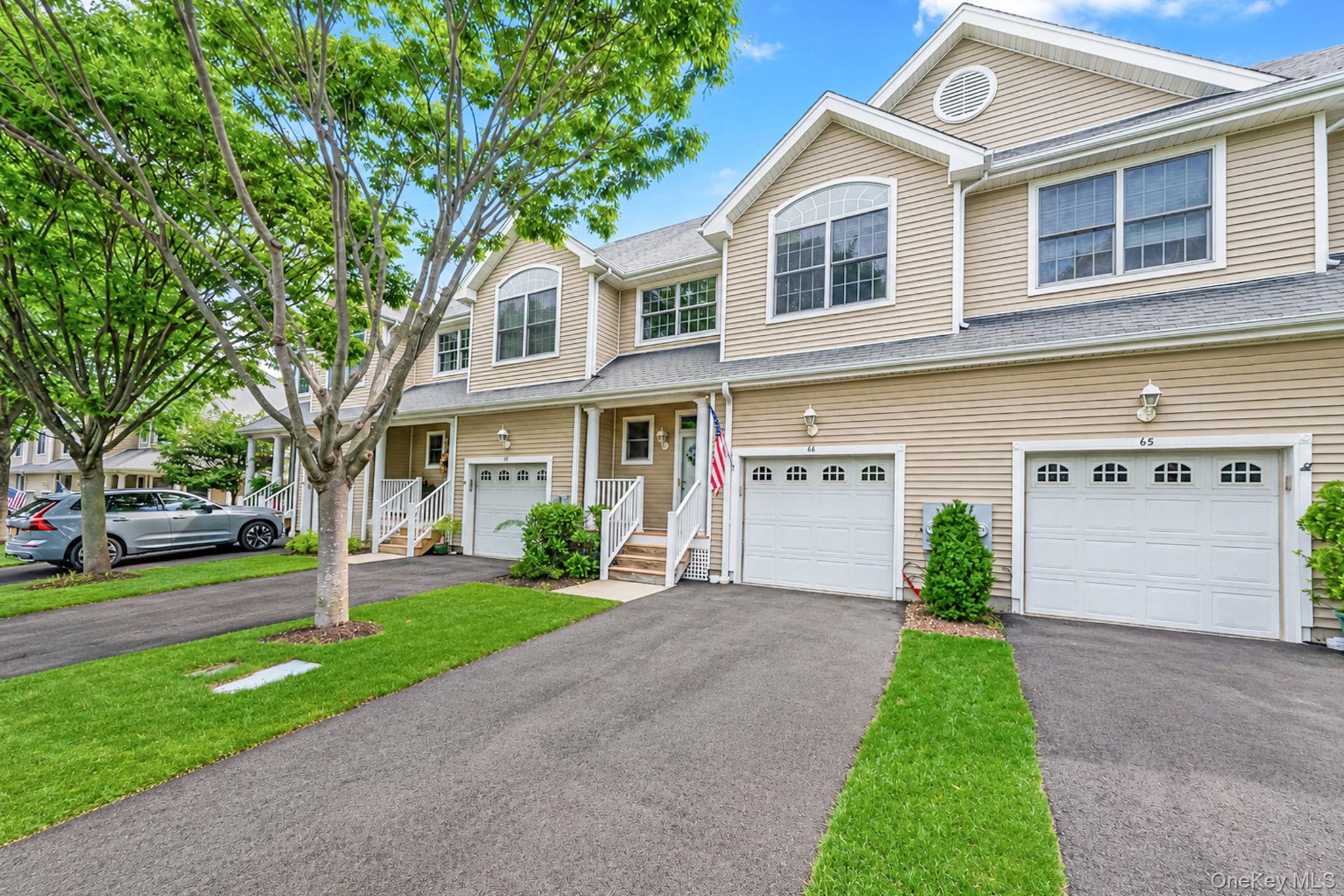 Set within Setauket Meadows, a 55+ condominium community on the North Shore, this 2-bedroom, 2.5-bath residence offers an easy, connected layout with generous living space and room to make it your own. The main level centers around an open-concept kitchen with island, dining area, and living room, creating a natural flow for everyday living and gathering. Sliding doors extend the living space to a private deck, while a one-car garage adds convenience. Upstairs, both bedrooms are privately positioned, including a spacious primary suite with dual closets. A full unfinished basement provides excellent storage and future-use flexibility. Setauket Meadows features clubhouse amenities including indoor and outdoor pools, spa, great room, library, card room, bocce, tennis, and pickleball, all within a well-established North Shore community close to shopping, dining, parks, and harborfront destinations.