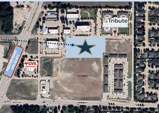 Rare shovel-ready 4.204-acre pad site in the heart of Prosper Town Center, positioned for immediate medical office or surgery center development. Approved plans in place for a ±30,000 SF two-story Medical Office Building (Phase 1) and ±15,000 SF Surgery Center (Phase 2), with full architectural elevations, civil engineering, and site work designed and permit-ready. Block A, Lot 2 of Prosper Town Center Phase VI (183,141 SF).Strategically located just east of N. Preston Road (TX-289) with 42,872 VPD, immediately adjacent to CVS Pharmacy, Tribute Senior Living (assisted living & memory care), and surrounding Class A professional office. Less than one mile from The Gates of Prosper (Walmart, Dick's, TJ Maxx, Ross, Burlington, DSW, Kohl's, HomeGoods) and within walking distance of Reynolds Middle School and Prosper High School.Located in one of the fastest-growing affluent submarkets in North Texas. Prosper population grew 50% from 2020-2024 to 42,598 residents, with a median household income of $198,632 and median home value of $886,000 — demographics that strongly support specialty medical, dental, surgical, and ancillary healthcare uses.All utilities, easements, and access in place per recorded ALTA survey. Zone X (outside 0.2% floodplain). Plans, survey, civil drawings, and full due diligence package available upon request and execution of CA.Sale Price: $4,500,000 ($24.60 PSF).