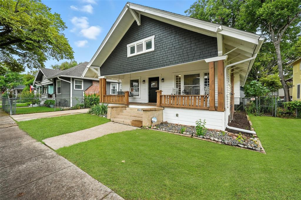 BACK ON MARKET! Historic Fairmount UPDATED Bungalow! BUYER GOT COLD FEET, NO PROPERTY ISSUES. This home offers a rare mix of preserved craftsmanship and modern updates with lots of windows and sunlight. Original built-in cabinetry, rich wood sitting benches, unique cubbyholes, and gorgeous hutch-style dining room cabinetry highlight the generous living and dining room areas. The bathroom features a classic clawfoot soaking tub with shower, while wood flooring, wainscoting, and ceiling beams showcase its authentic bungalow style. The kitchen has been refreshed with granite countertops, newer tile flooring, and a remarkable butler’s pantry, complemented by fresh interior paint throughout. Unique windows fill the home with natural light. Enjoy a welcoming and rebuilt front porch to enjoy the neighborhood charm. Newer concrete driveway. New AC in 2020. Washer, dryer, and refrigerator convey with acceptable offer. Just 2 miles south of Downtown Fort Worth, in the nationally recognized Fairmount Historic District, this walkable neighborhood is close to the Medical District, TCU, shops, and restaurants. A true blend of history, style, and everyday comfort!