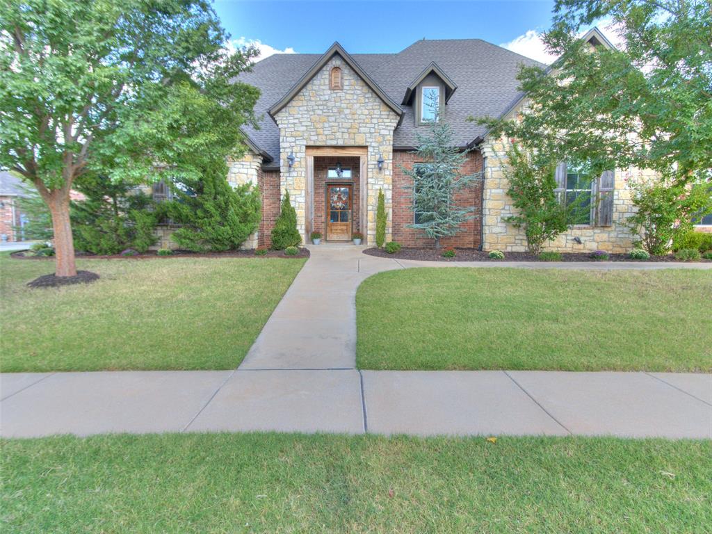 This beautiful 4-bedroom, 3.5-bath home in Carrington Place offers an exceptional combination of comfortable everyday living and impressive indoor-outdoor entertaining spaces.At the heart of the home is a true chef’s kitchen featuring a Thermador gas range and Thermador oven. The kitchen opens to the spacious living and dining areas creating a natural gathering place for entertaining and everyday living.The covered patio extends the living space outdoors with a fireplace and outdoor kitchen, complete with a top of the line DCS grill. The heated saltwater pool and hot tub are designed for year-round enjoyment and feature a grotto, waterfall, and jumping rocks. The backyard also includes a playscape, an ACON gymnastics sport trampoline, and raised garden bed.Inside, the home features a highly desirable guest suite plan with a spacious secondary bedroom, jack-and-jill bathroom, and huge walk-in closet. The primary suite is a true retreat with a spacious en-suite bath featuring dual vanities, a walk-in shower, whirlpool tub and a large walk-in closet.Two convenient study nooks downstairs provide flexible space for homework, a home office, or crafts. Upstairs, you’ll find a large bonus and entertainment room with a half bath, along with a separate media room ideal for movie nights or game days.Located in beautiful Carrington Place, residents enjoy neighborhood walking trails, scenic lake views, a park, clubhouse, and community pool. Convenient access to I-35 provides an easy commute to Oklahoma City, the University of Oklahoma, and everything Norman has to offer.