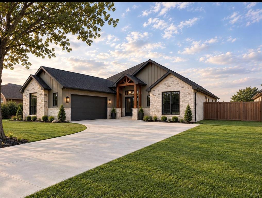 Welcome to this beautifully designed new construction home in a established neighborhood. This home offers 4 bedrooms, and 2.5 bathrooms. From the moment you enter the welcoming foyer, you’ll notice the attention to detail throughout the home, including hardwood flooring, oversized windows, and elegant lighting.The spacious living area features a decorative fireplace, creating a warm and inviting atmosphere. The home is enhanced by 10-foot ceilings throughout, with an impressive 16-foot vaulted beamed ceiling in the living room that adds an exceptional sense of space and grandeur.The open-concept kitchen is designed for both everyday living and entertaining. It features premium quartz countertops, Energy Star appliances, and stainless-steel finishes, including an electric cooktop, electric wall oven, microwave, and dishwasher. The eat-in kitchen provides a comfortable space for casual dining while maintaining an open connection to the main living areas.The primary suite offers a private retreat with a spacious ensuite bathroom featuring dual sinks, a walk-in double shower, a private water closet, and a custom walk-in closet designed to provide ample storage.Outside, enjoy a private patio, fenced yard, and irrigation system, providing a comfortable setting for outdoor relaxation and entertaining.Property Highlights:NO HOA!2,481 Sq. Ft.4 Bedrooms2.5 BathroomsPrimary EnsuiteHardwood FlooringOversized Windows10-Foot Ceilings16-Foot Vaulted Living Room CeilingDecorative FireplaceOpen-Concept Eat-In KitchenPremium Quartz CountertopsEnergy Star Stainless-Steel AppliancesCustom Walk-In Primary ClosetDual-Sink Primary BathroomWalk-In Double ShowerCentral Air ConditioningFenced YardPatioIrrigation System