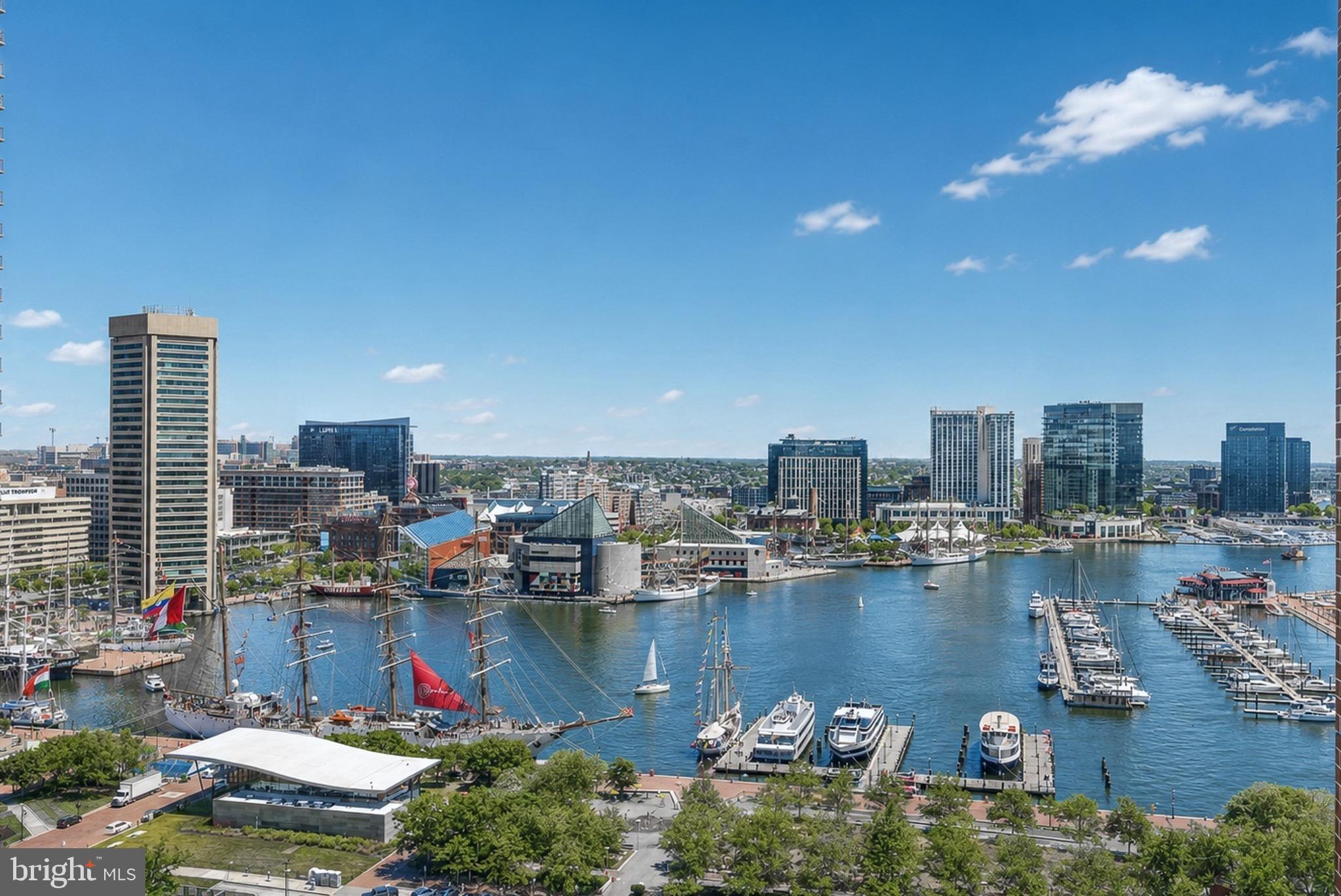 This beautifully designed two-bedroom, two-bath residence is now available at The Towers at Harbor Court. The thoughtful floor plan offers comfortable living spaces, a spacious living room with custom built-in cabinetry, and spectacular views of the water, city skyline, and both Ravens and Orioles stadiums.Building amenities include 24-hour front desk and doorman assistance, an elegant board/ party room for entertaining, one deeded garage parking space, and one deeded storage unit. Guest suites are also available for rent, providing convenient accommodations for visiting family and friends.Unit has been slightly modified from original floor plan.
